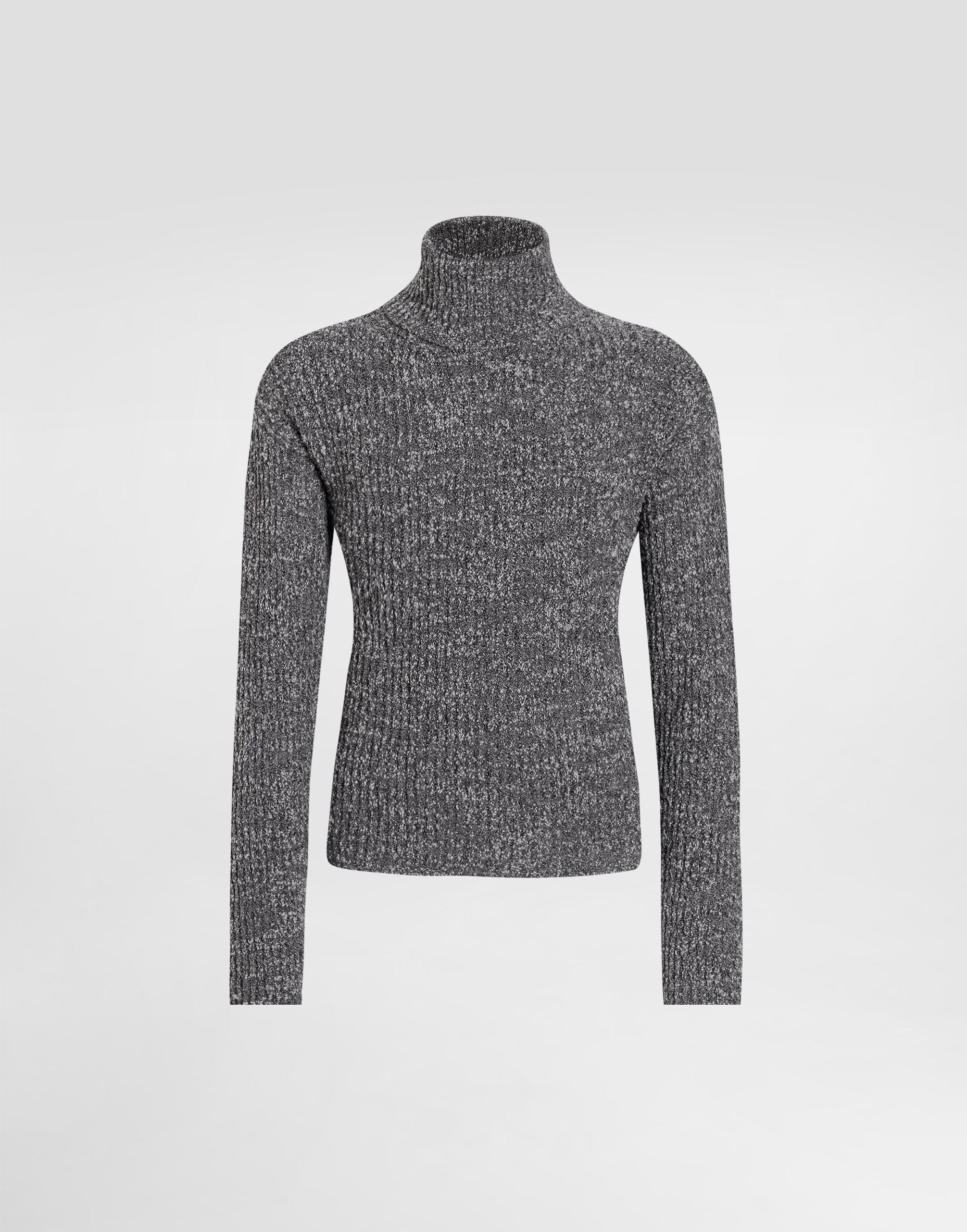 Dolce & Gabbana Elegant Gray Wool-blend Turtleneck Sweater In Gray