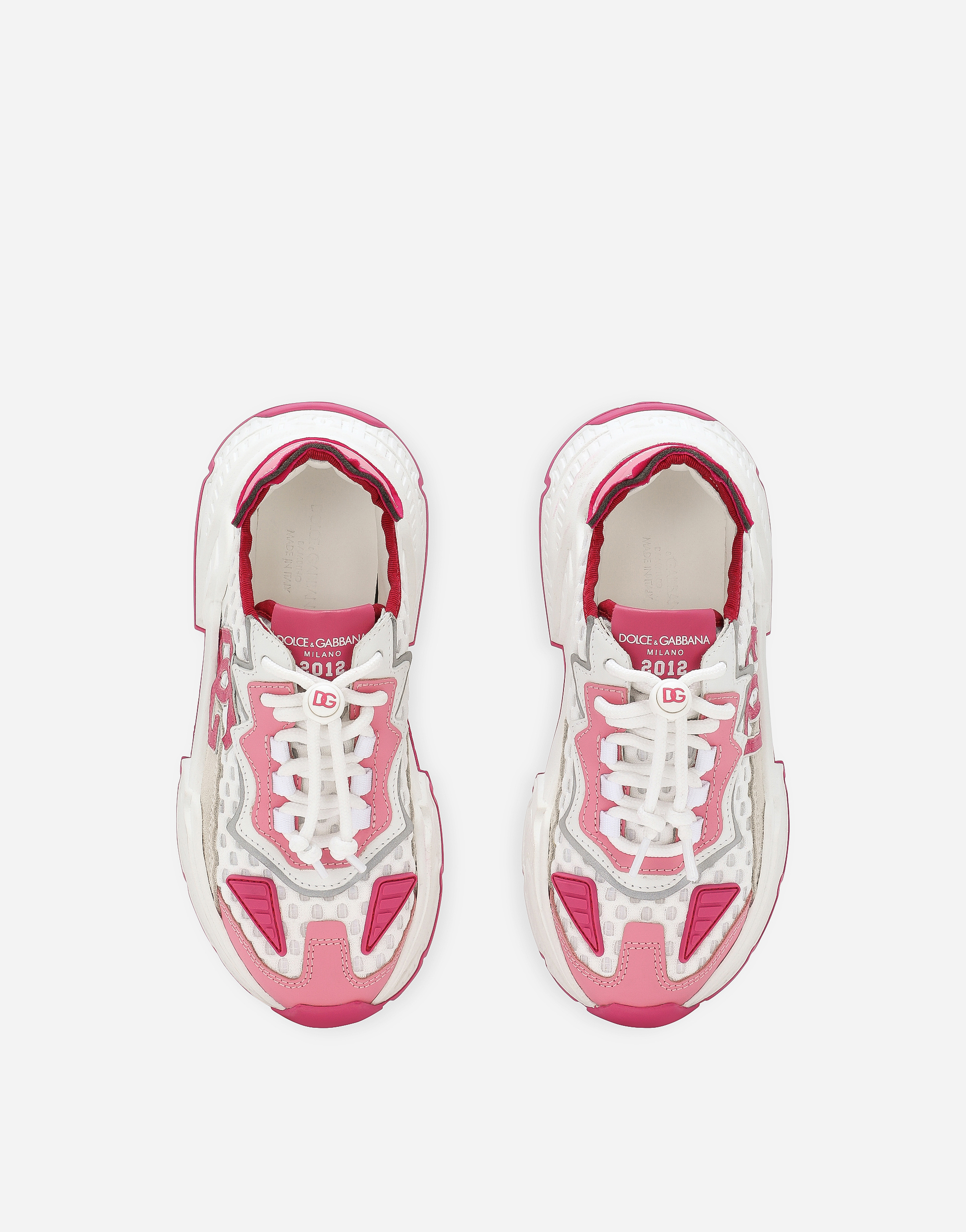 Shop Dolce & Gabbana Mixed-materials Daymaster Sneakers In Pink