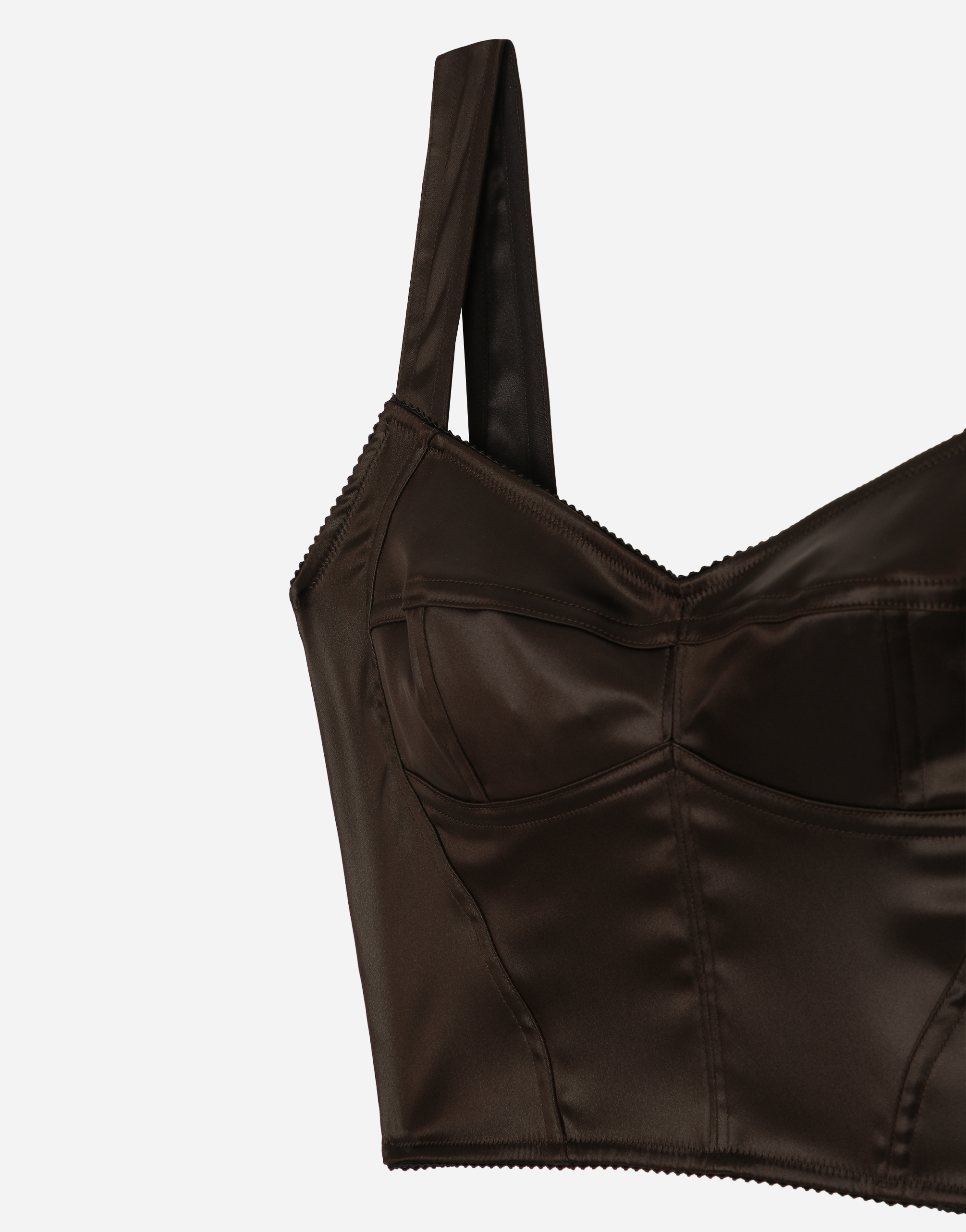 DOLCE & GABBANA SHINY SATIN CORSET TOP