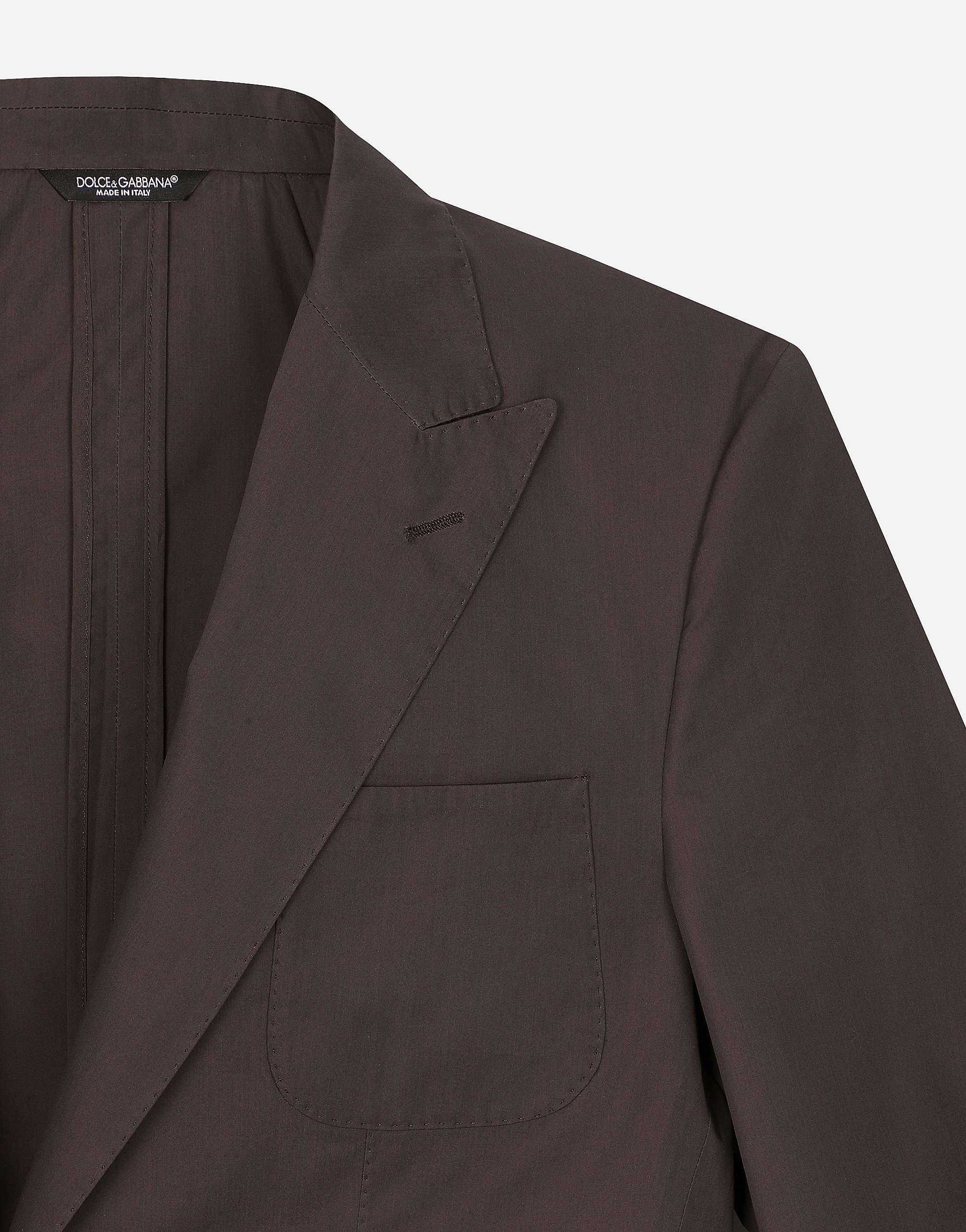 Single-breasted silk and cotton Portofino-fit jacket