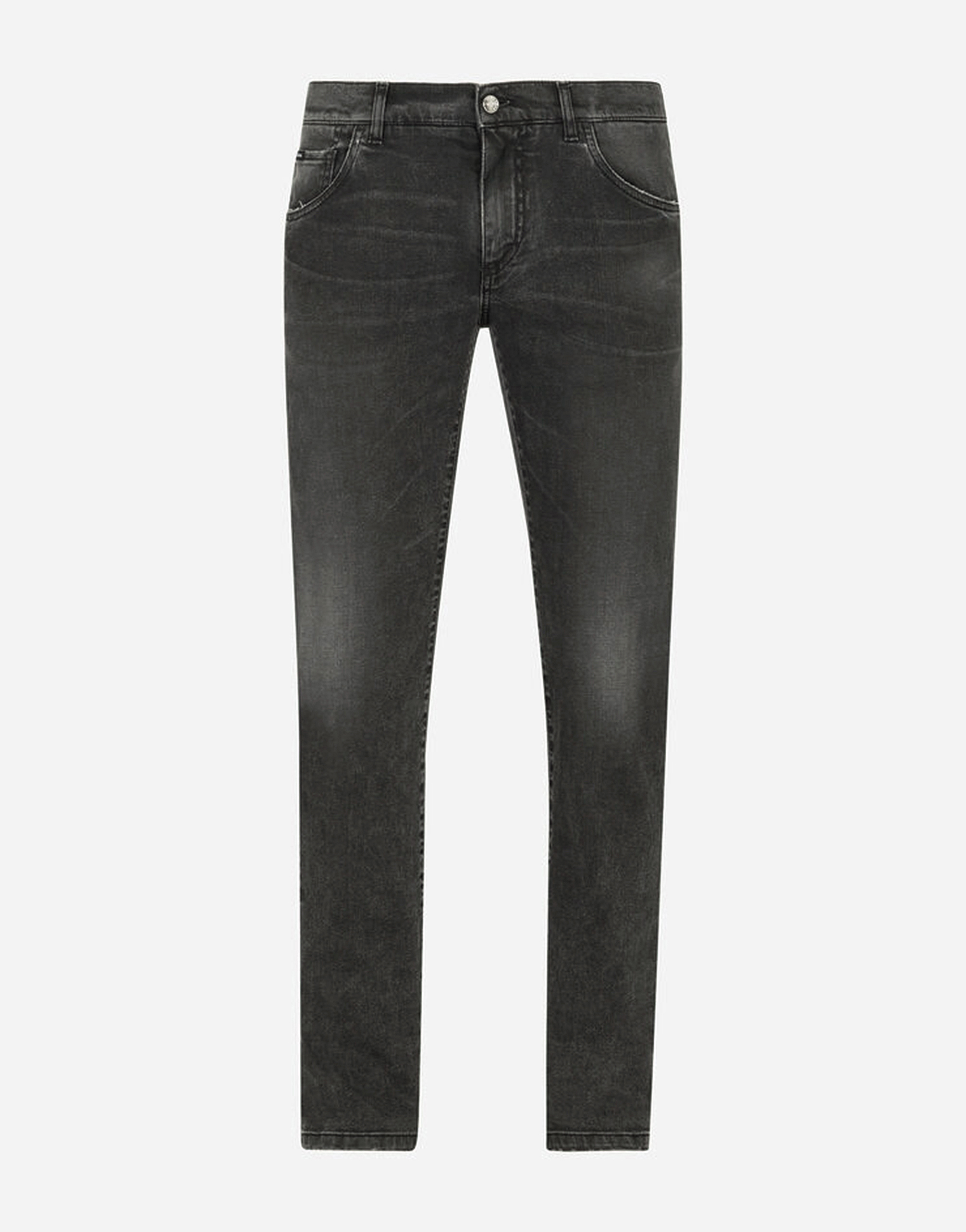 Dolce & Gabbana Gray Wash Skinny Stretch Jeans - Man Denim Multi-colored 54
