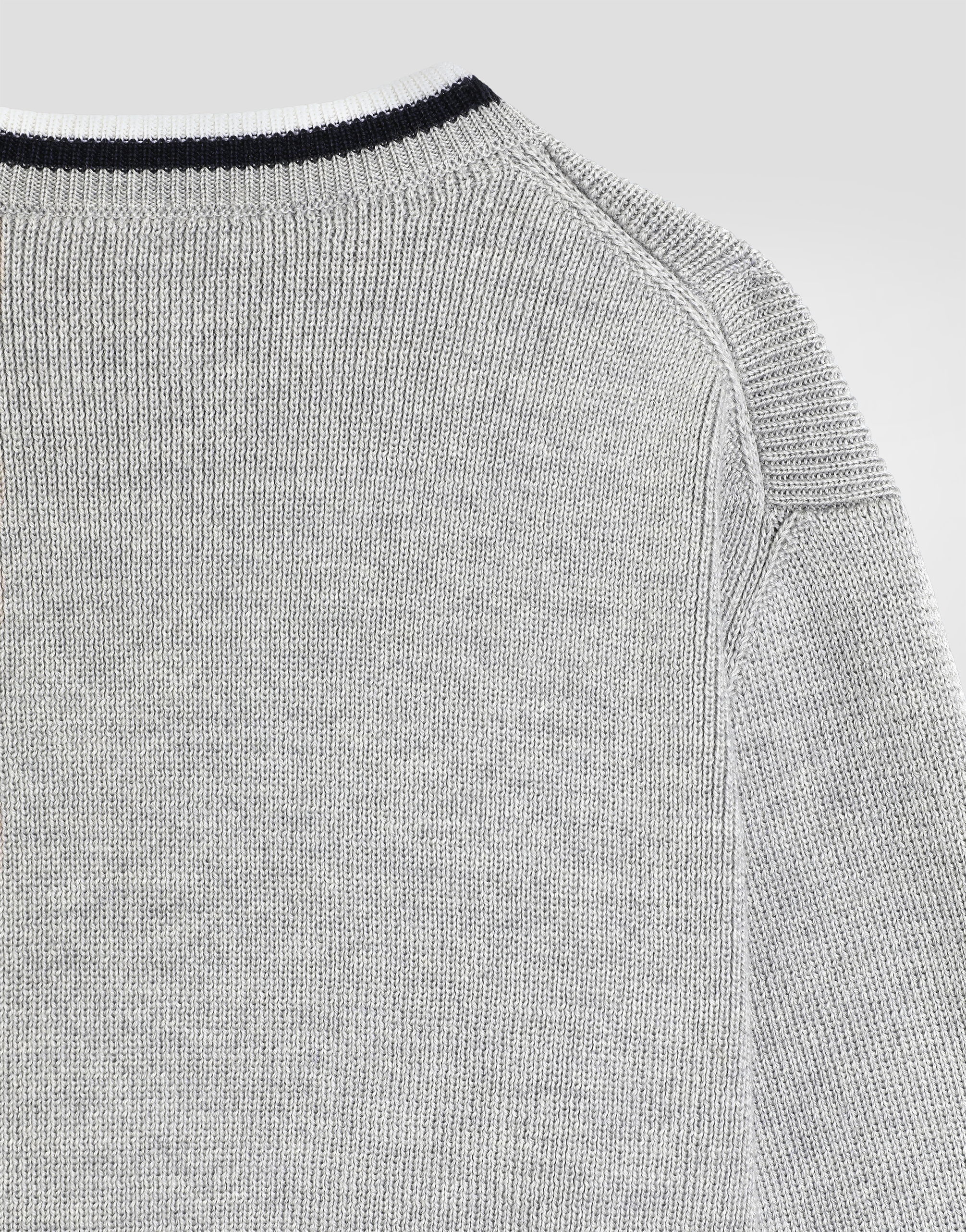 Dolce & Gabbana Solid Knit Sweater In Gray