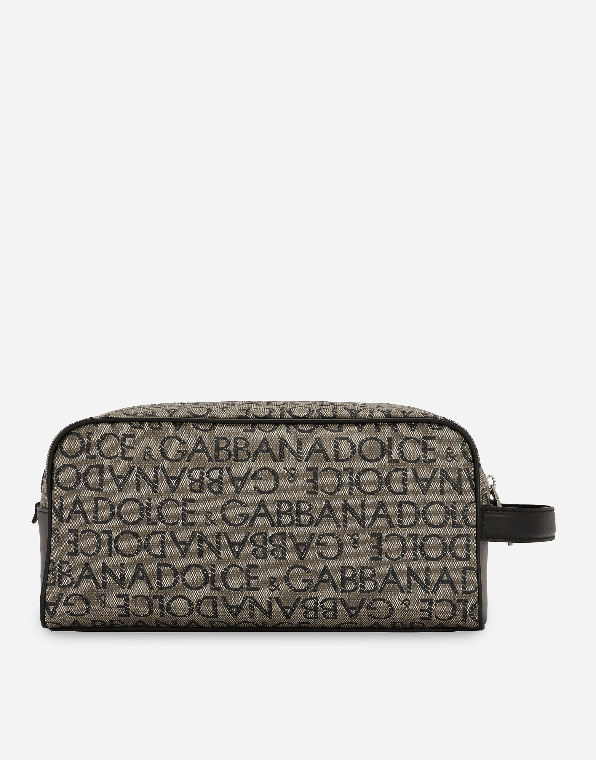 DOLCE & GABBANA COATED JACQUARD TOILETRY BAG