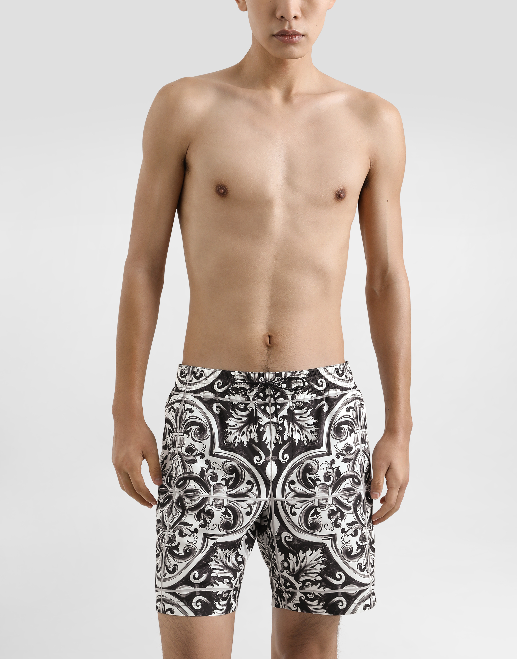 Dolce & Gabbana Majolica-print Canvas Medium Boxer Shorts