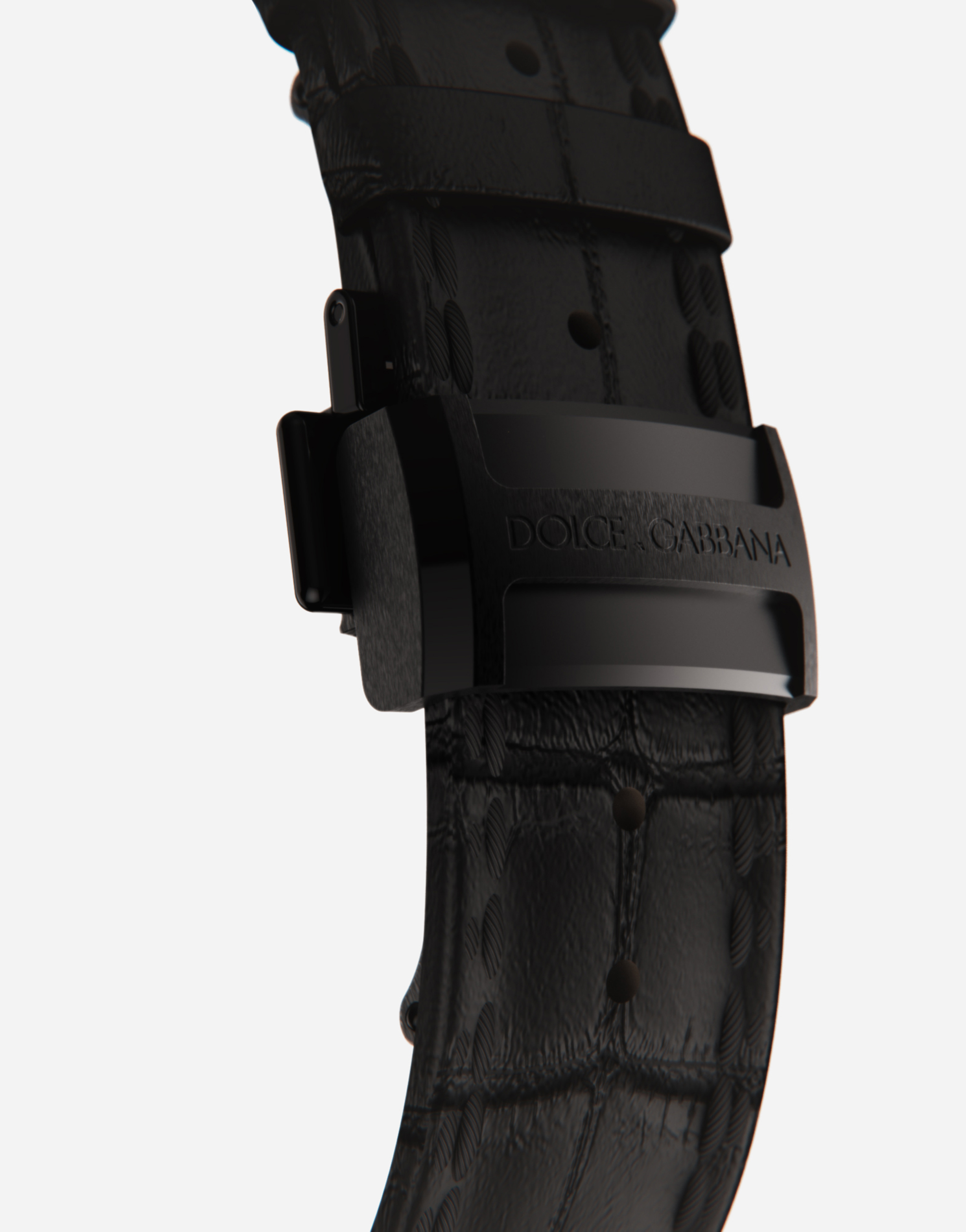 Dolce & Gabbana Ds5 Watch In Red Gold And Steel With Pvd Coating Black Male Onesize In Black