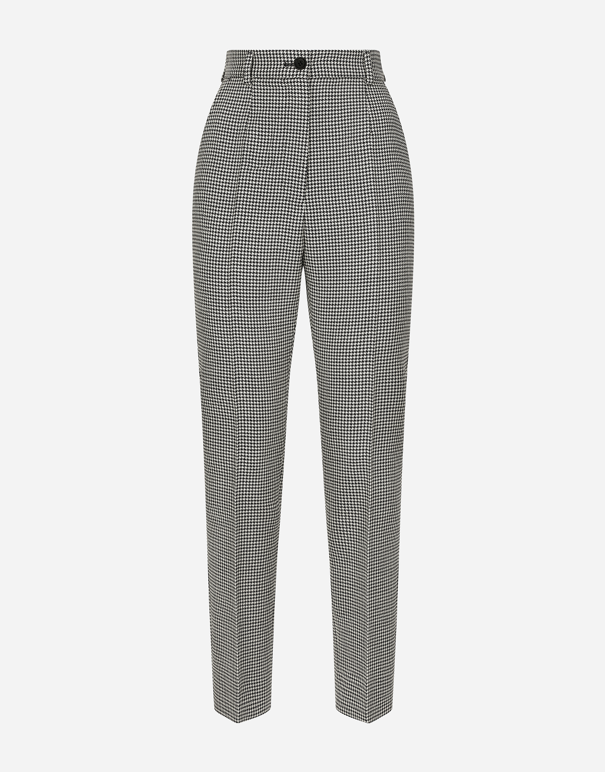 Dolce & Gabbana Tailored Wool Houndstooth Pants - Woman Pants And Shorts Multicolor