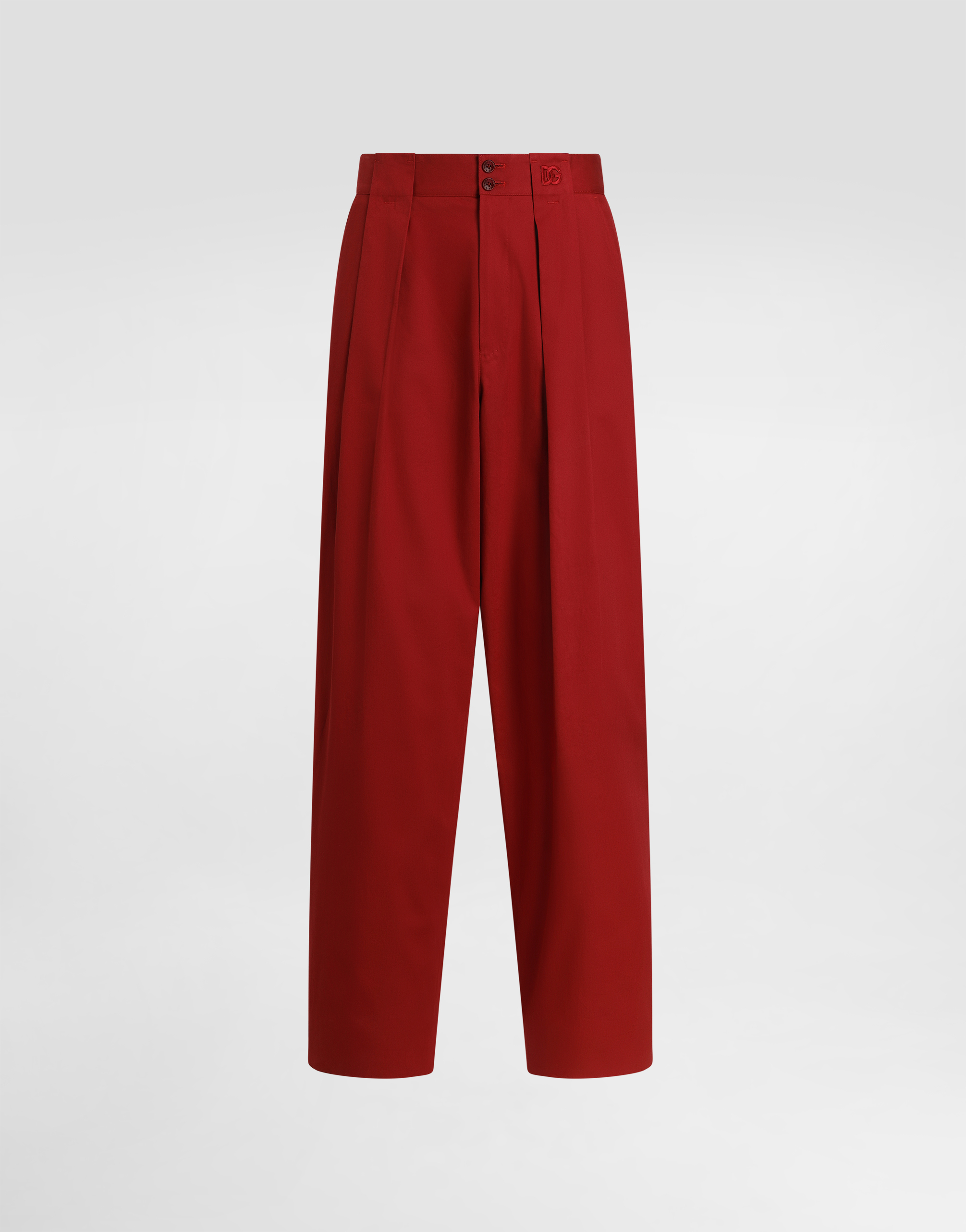 パンツ DOLCE&GABBANA red coating pant Stretch cotton gabardine trousers in Red for Men | Dolce&Gabbana® US