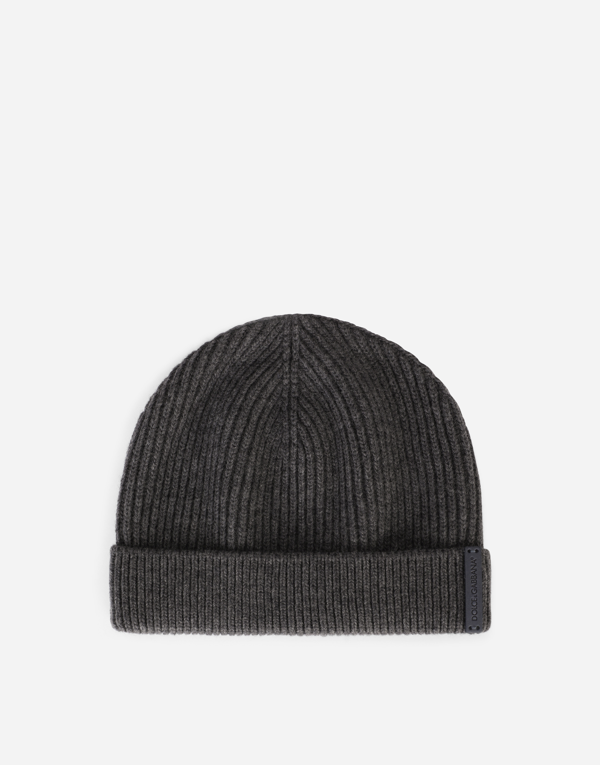 DOLCE & GABBANA WOOL FISHERMAN’S RIB KNIT HAT