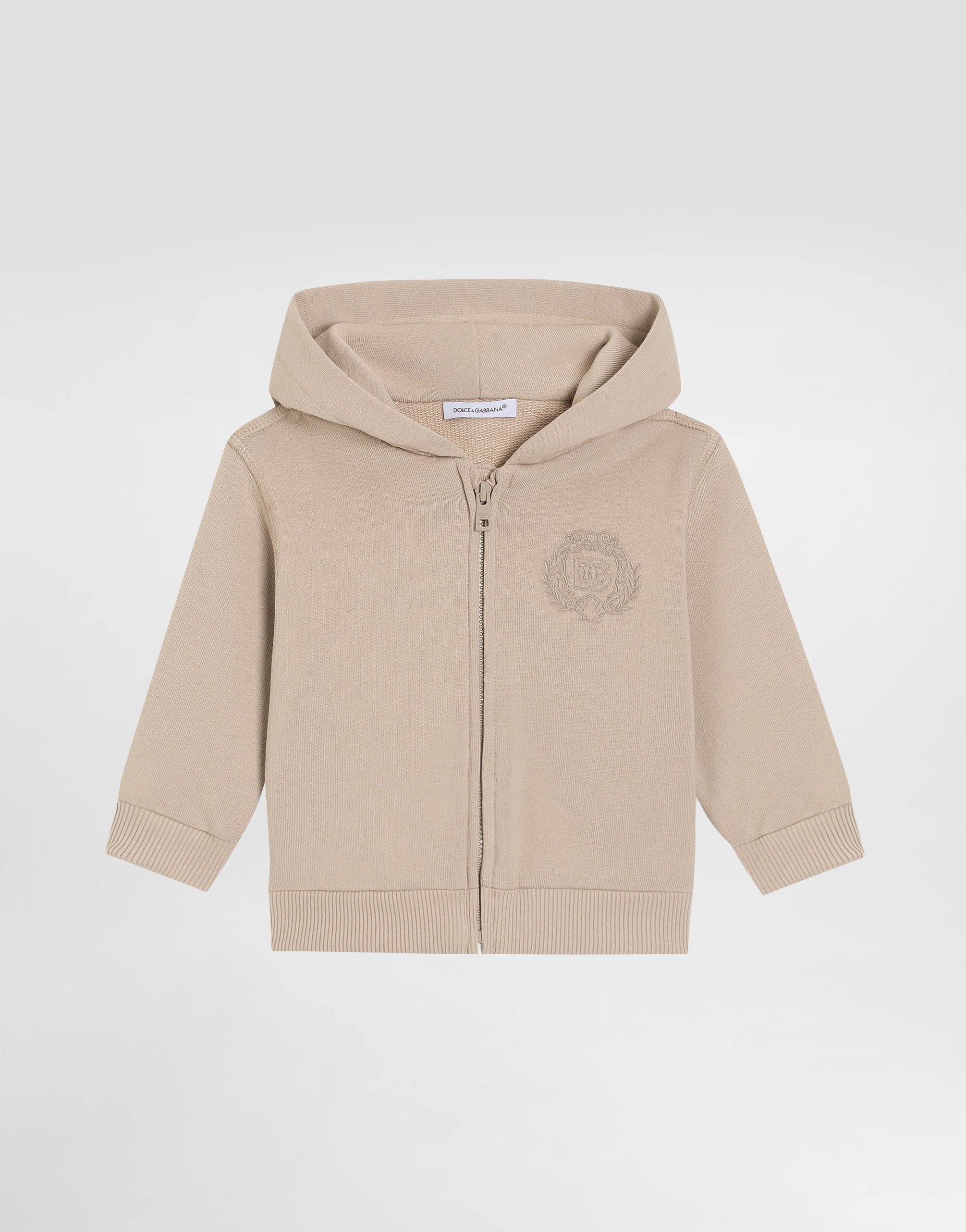 Embroidered hooded fleece