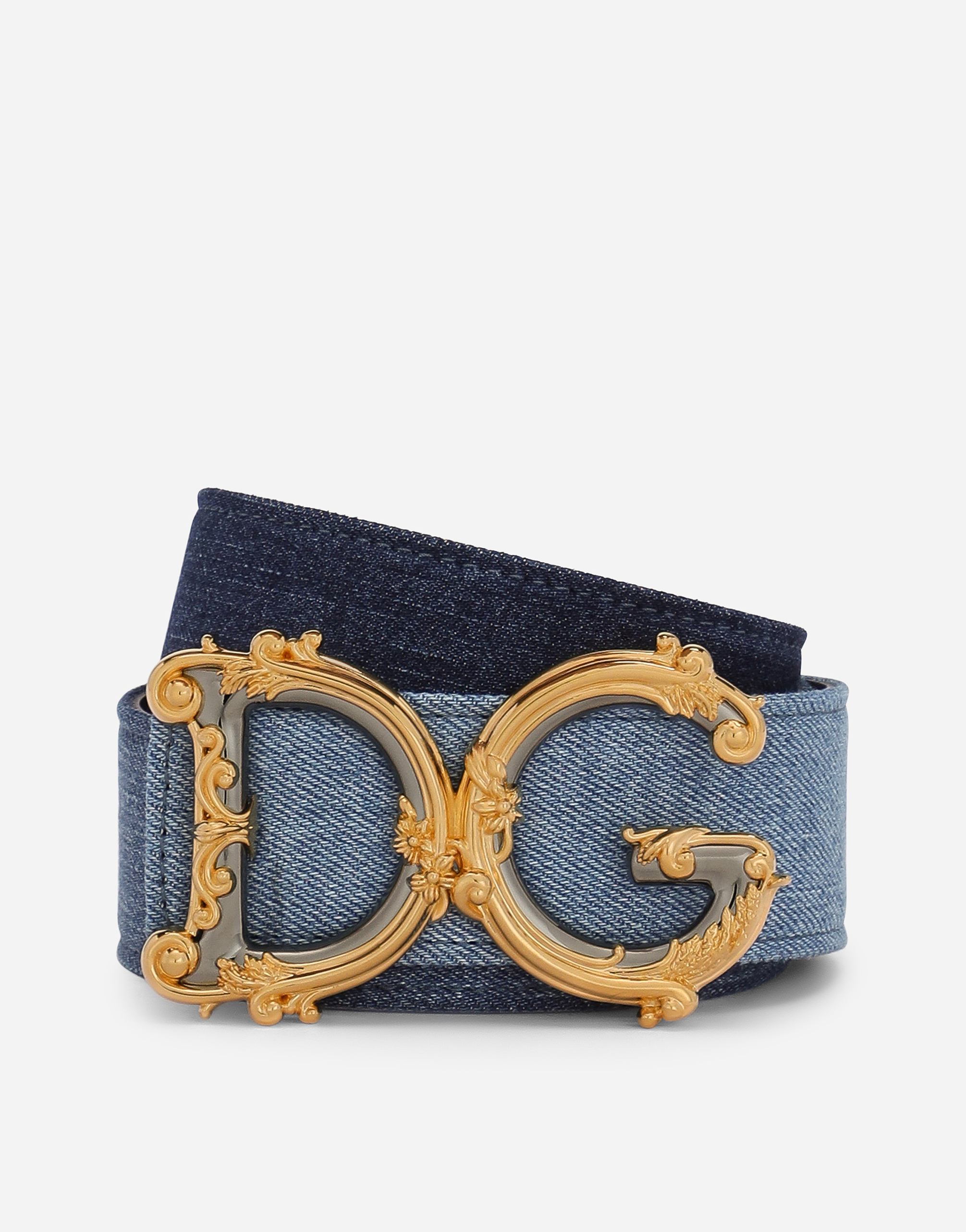 Dolce & Gabbana Dg Girls Belt In Denim