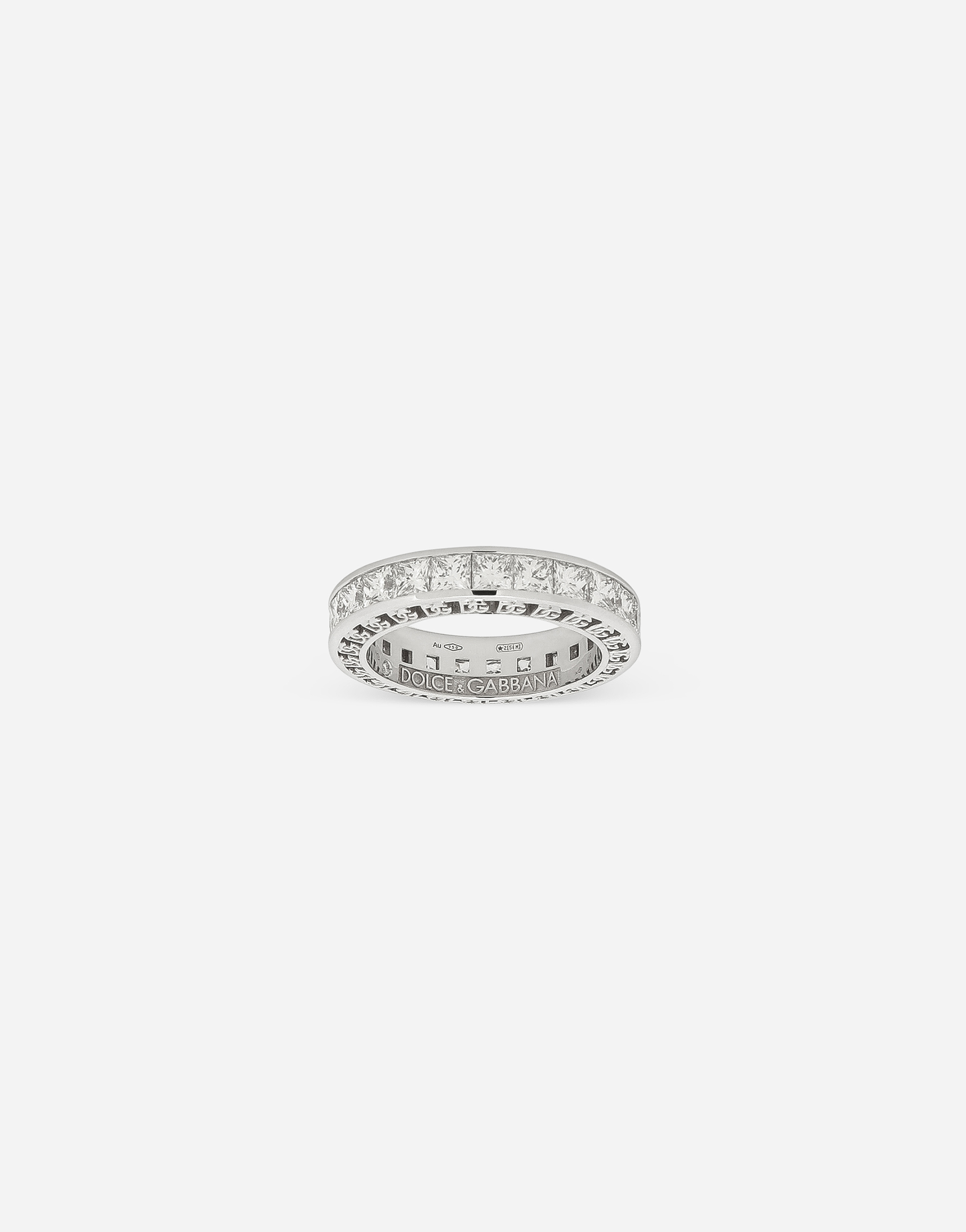 Shop Dolce & Gabbana Anna Ring In White Gold 18kt And Diamonds In ホワイト