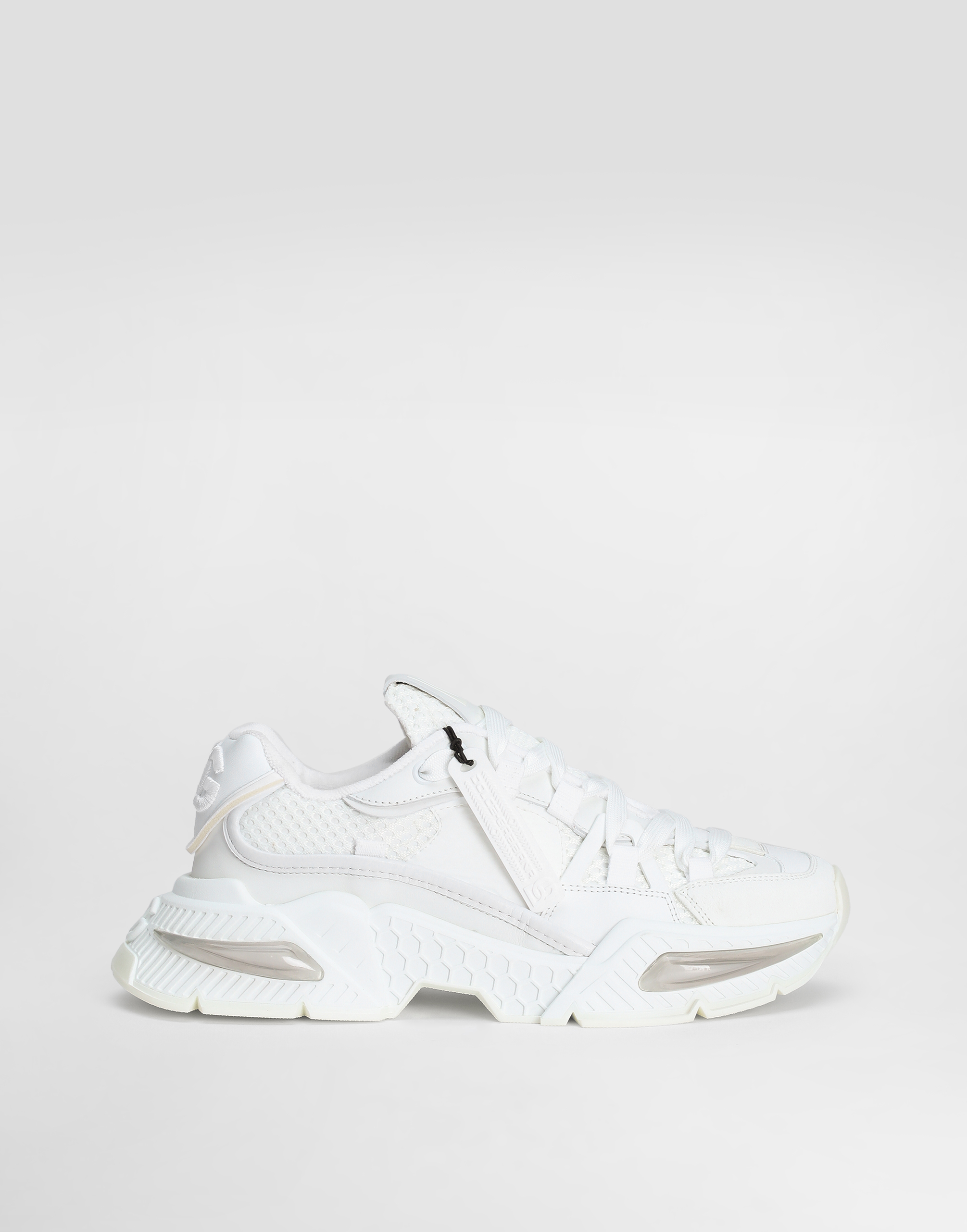Dolce & Gabbana White Mixed-material Airmaster Sneakers In White
