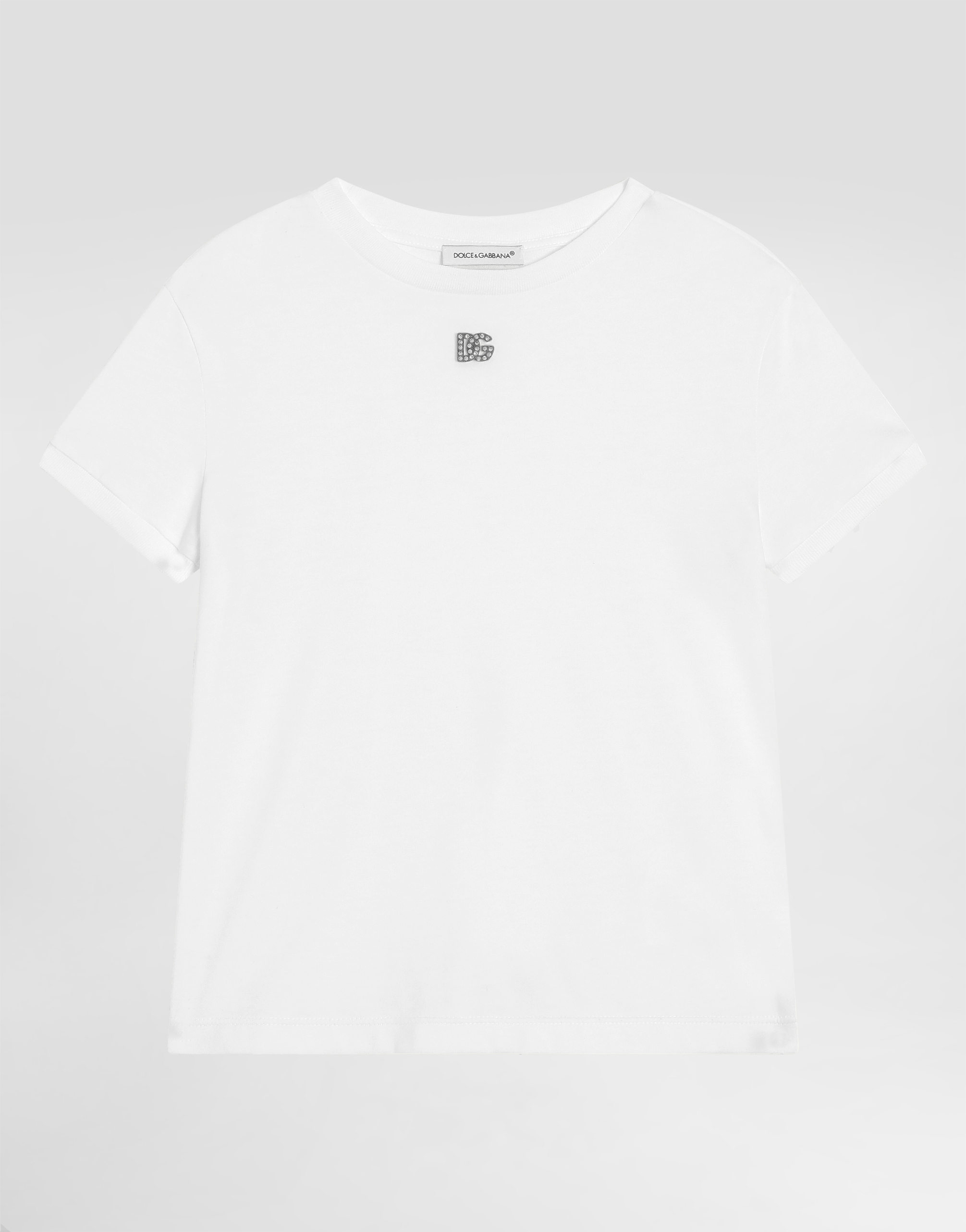 Dolce & Gabbana Jersey T-shirt With Dg Logo In White