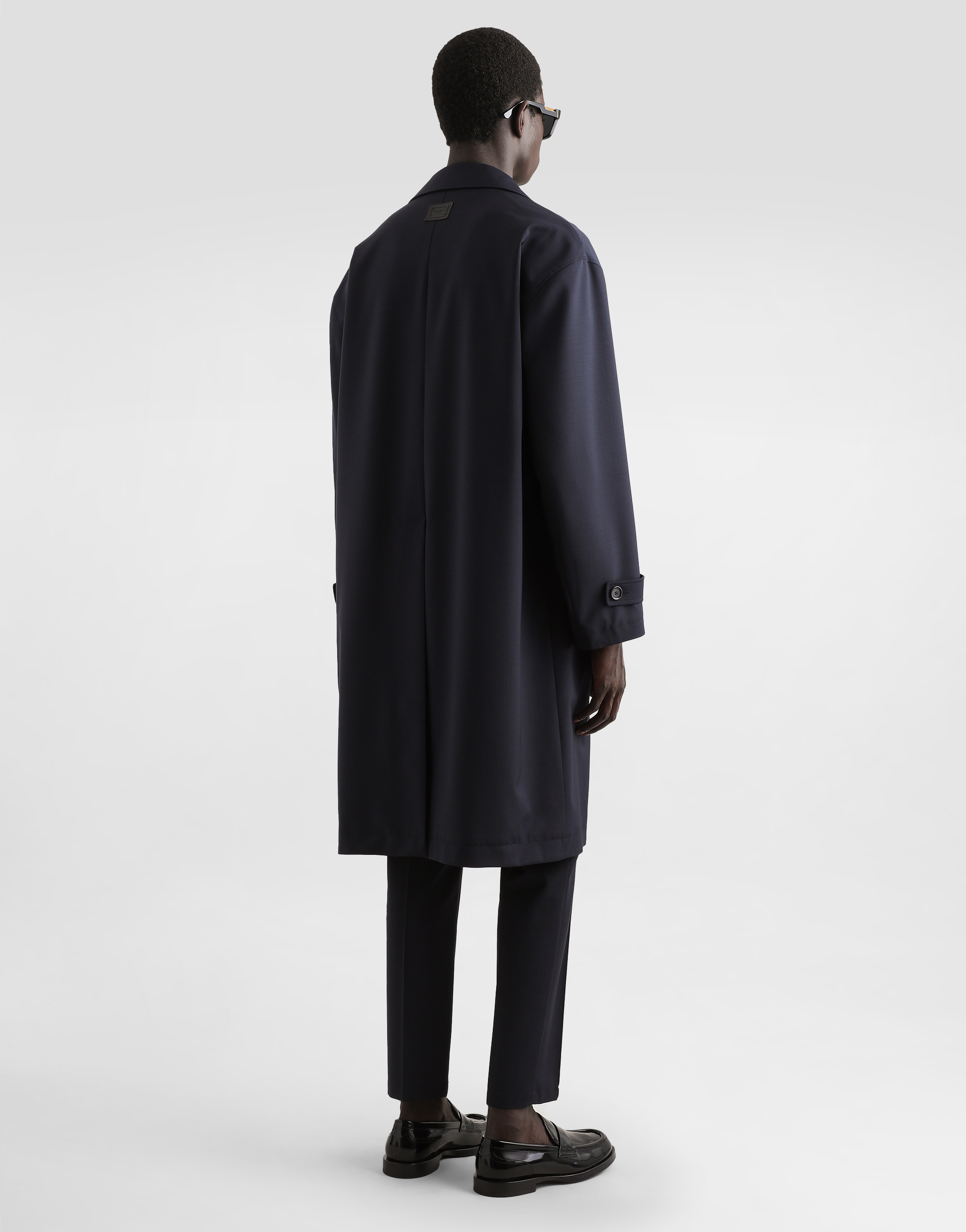 Dolce & Gabbana Wool Single-breasted Coat In Blue