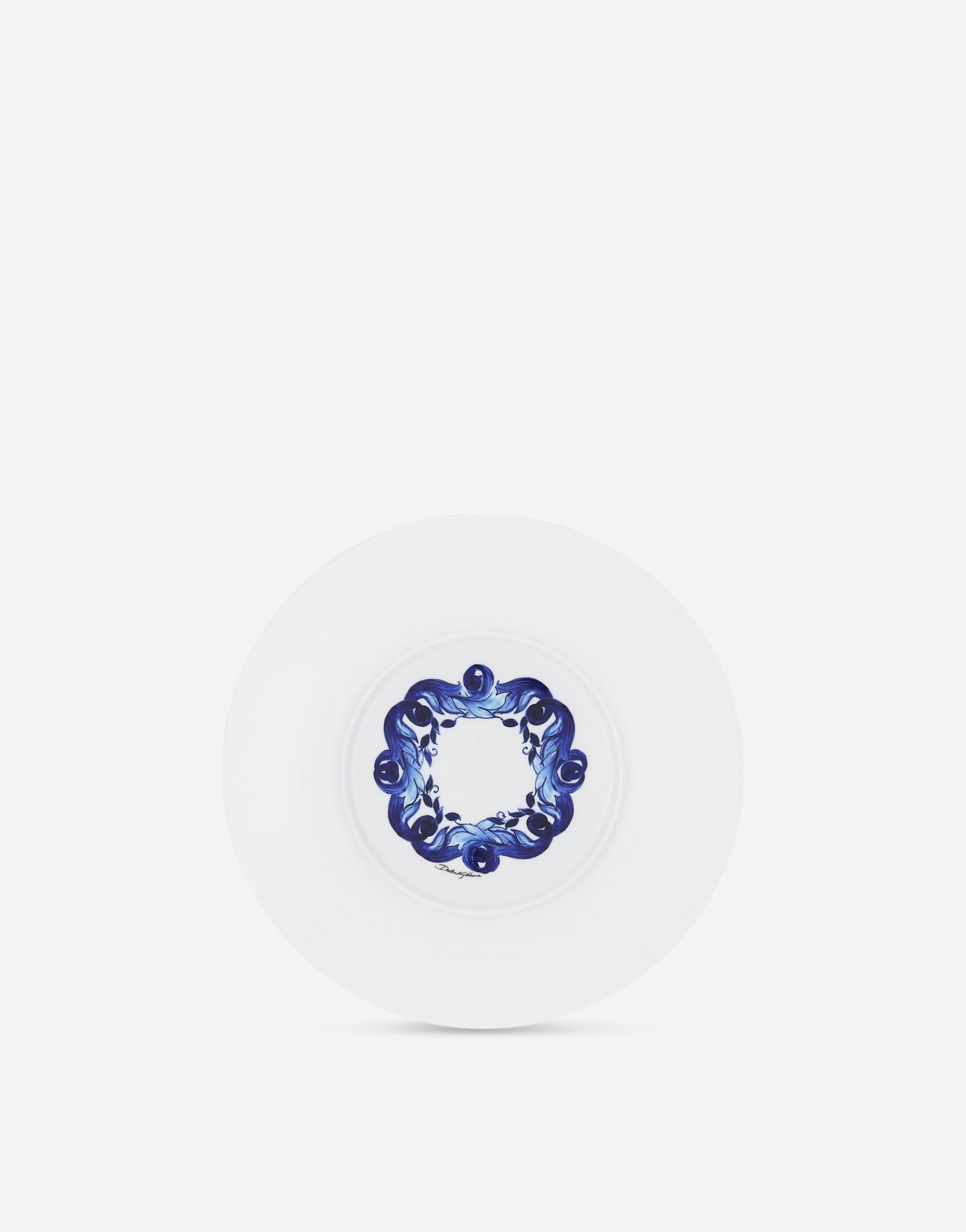 Dolce & Gabbana Set 2 Porcelain Dessert Plates Multicolor Unisex Onesize In Multicolor