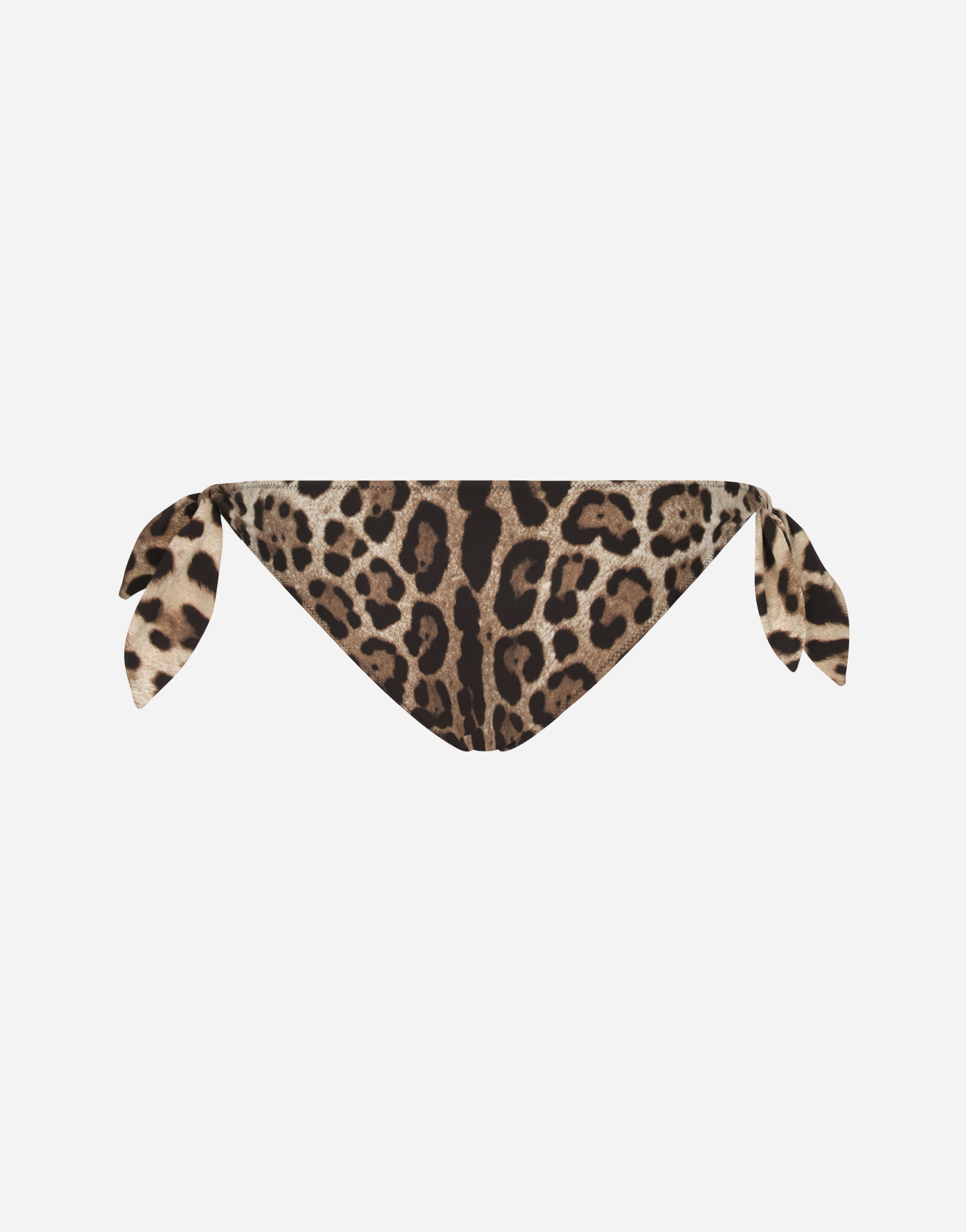  Dolce & Gabbana Slip Con Fiocchi Da Mare Stampa Leopardo - Donna Beachwear Stampa Animalier Jersey 3 
