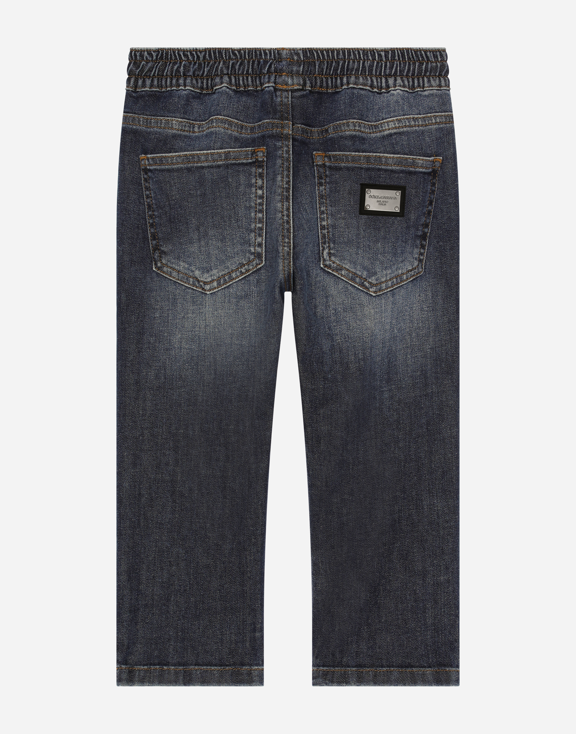 Shop Dolce & Gabbana Blue Wash Stretch Denim Jeans
