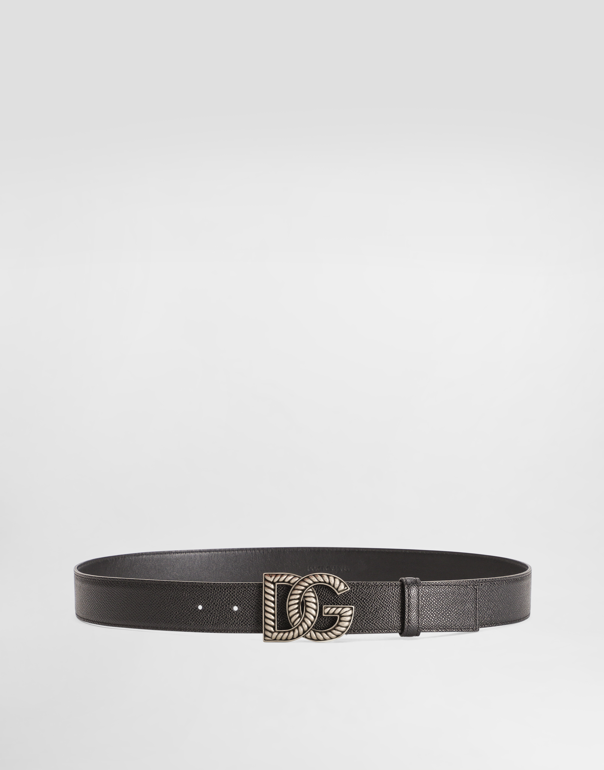 男士BlackAlpine calfskin belt | Dolce&Gabbana®
