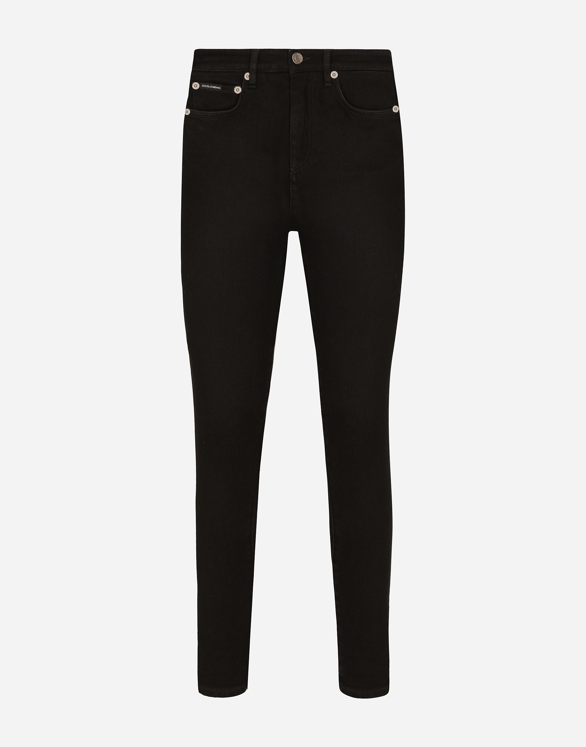Dolce & Gabbana Skinny Cotton Denim Audrey Jeans In Multicolor