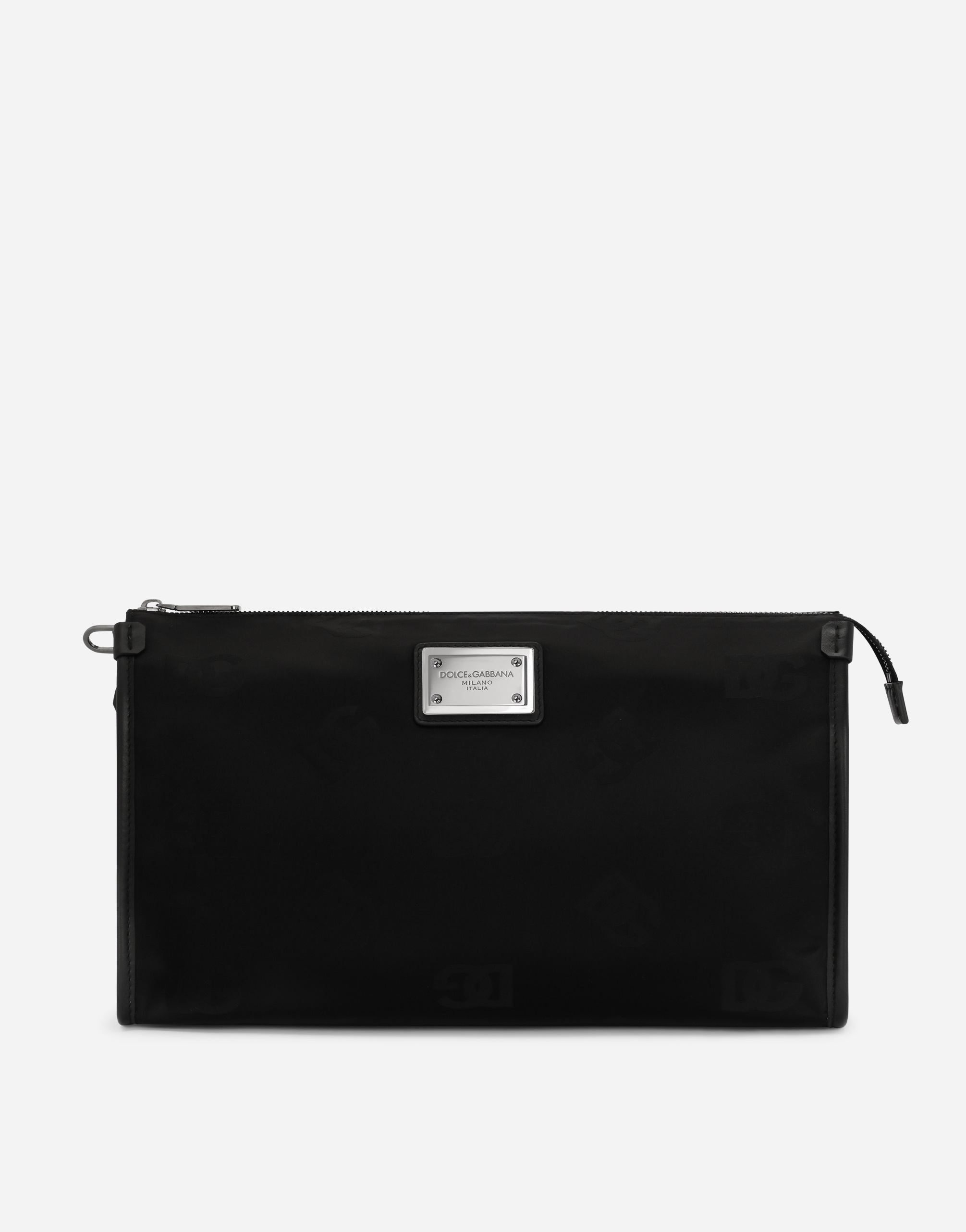 Dolce & Gabbana Nylon Pouch With Logo - Man Wallets And Small Leather Goods Black Onesize