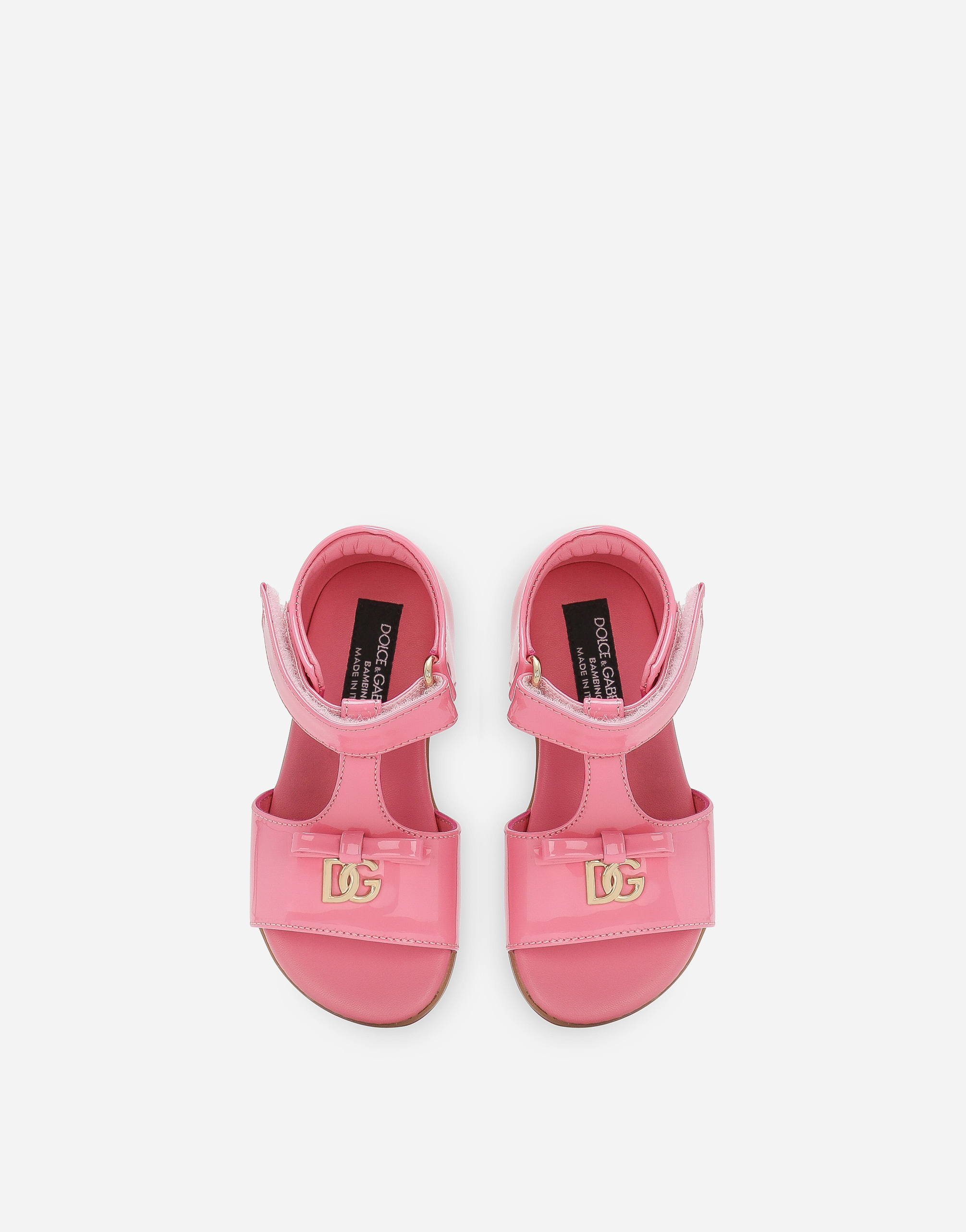 Patent leather sandals