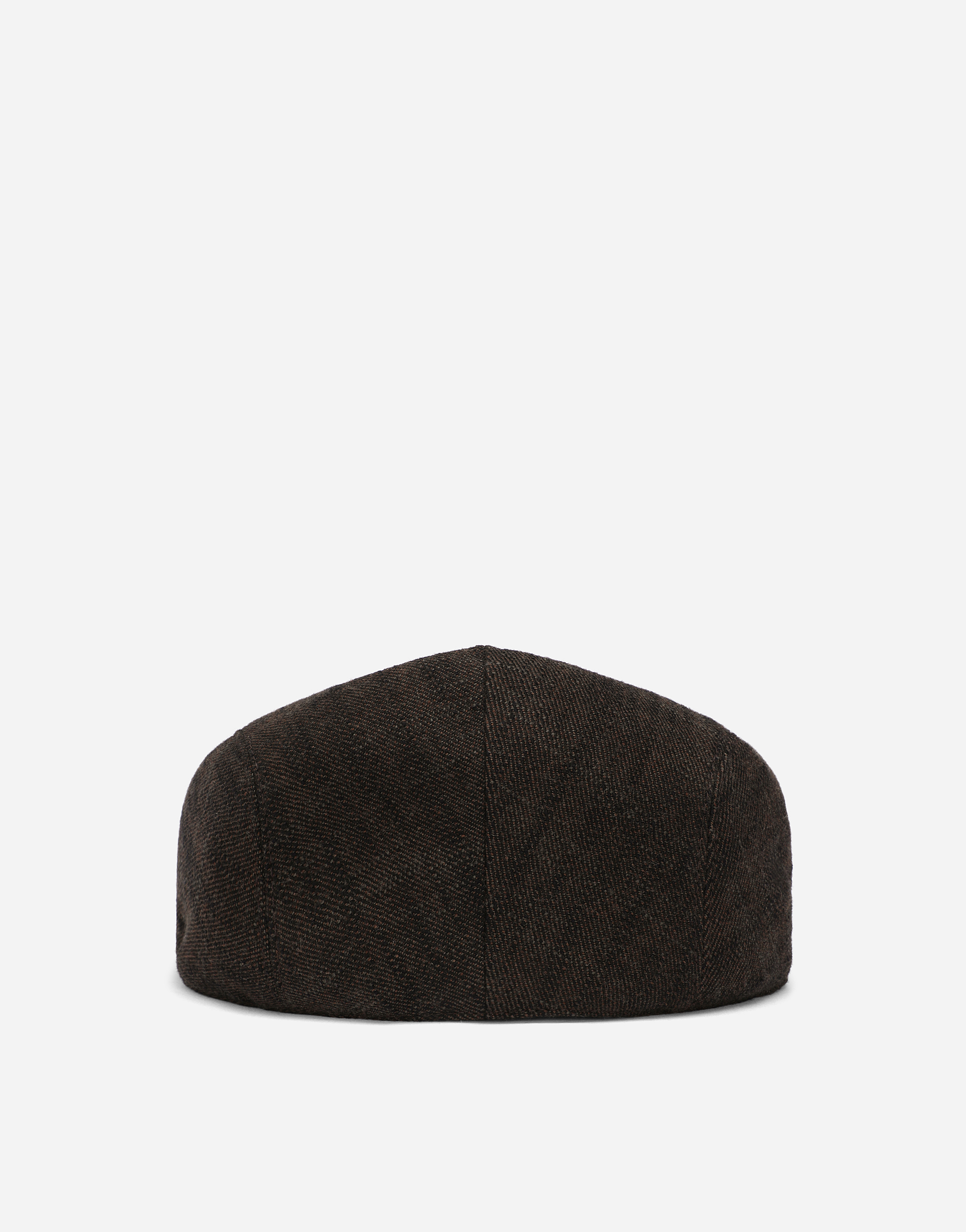 DOLCE & GABBANA MICRO-PATTERNED COTTON GABARDINE FLAT CAP