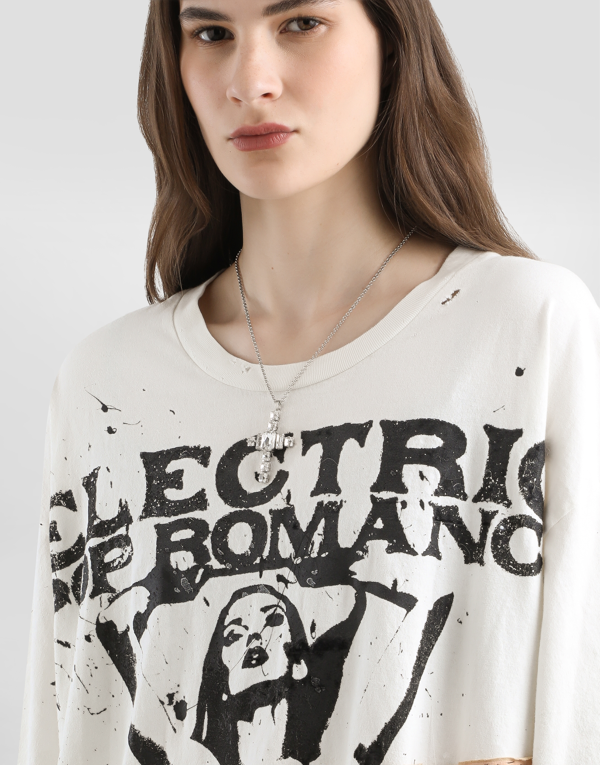 Oversized jersey t-shirt with print