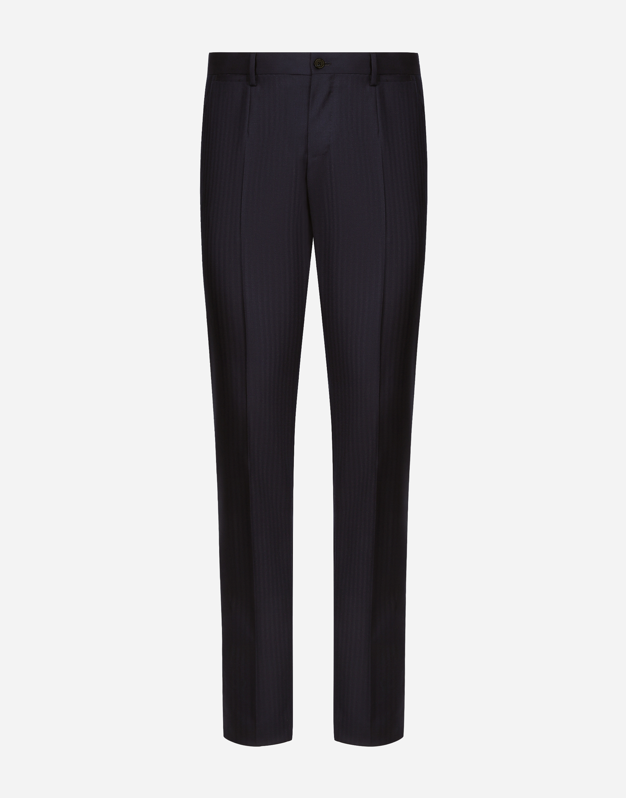 Dolce & Gabbana Tailored Virgin Wool Pants - Man Pants And Shorts Blue