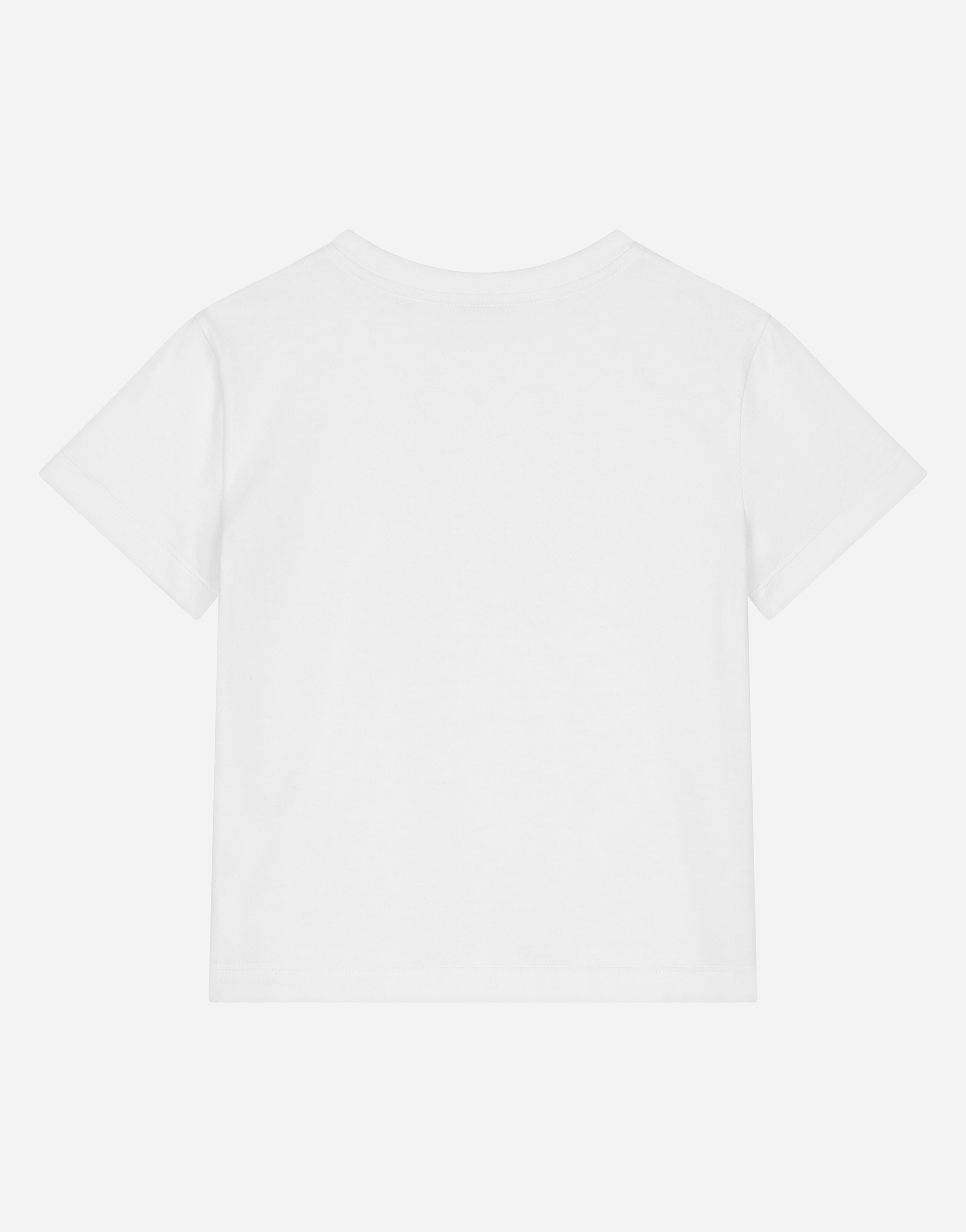 Dolce & Gabbana Jersey T-shirt With Tulip Print In Multicolor
