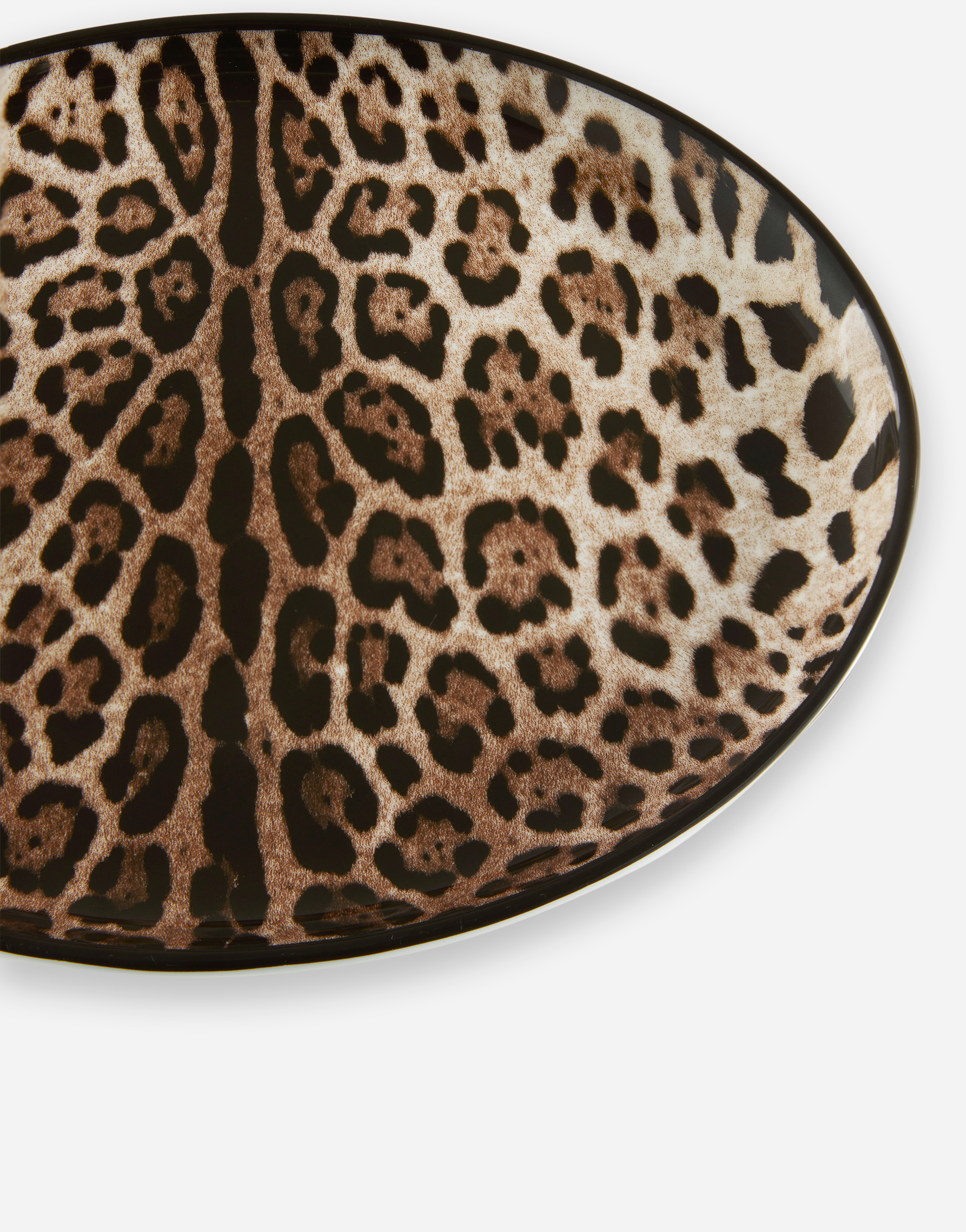 Dolce & Gabbana Teller Mit Leoparden-print In Multicolor