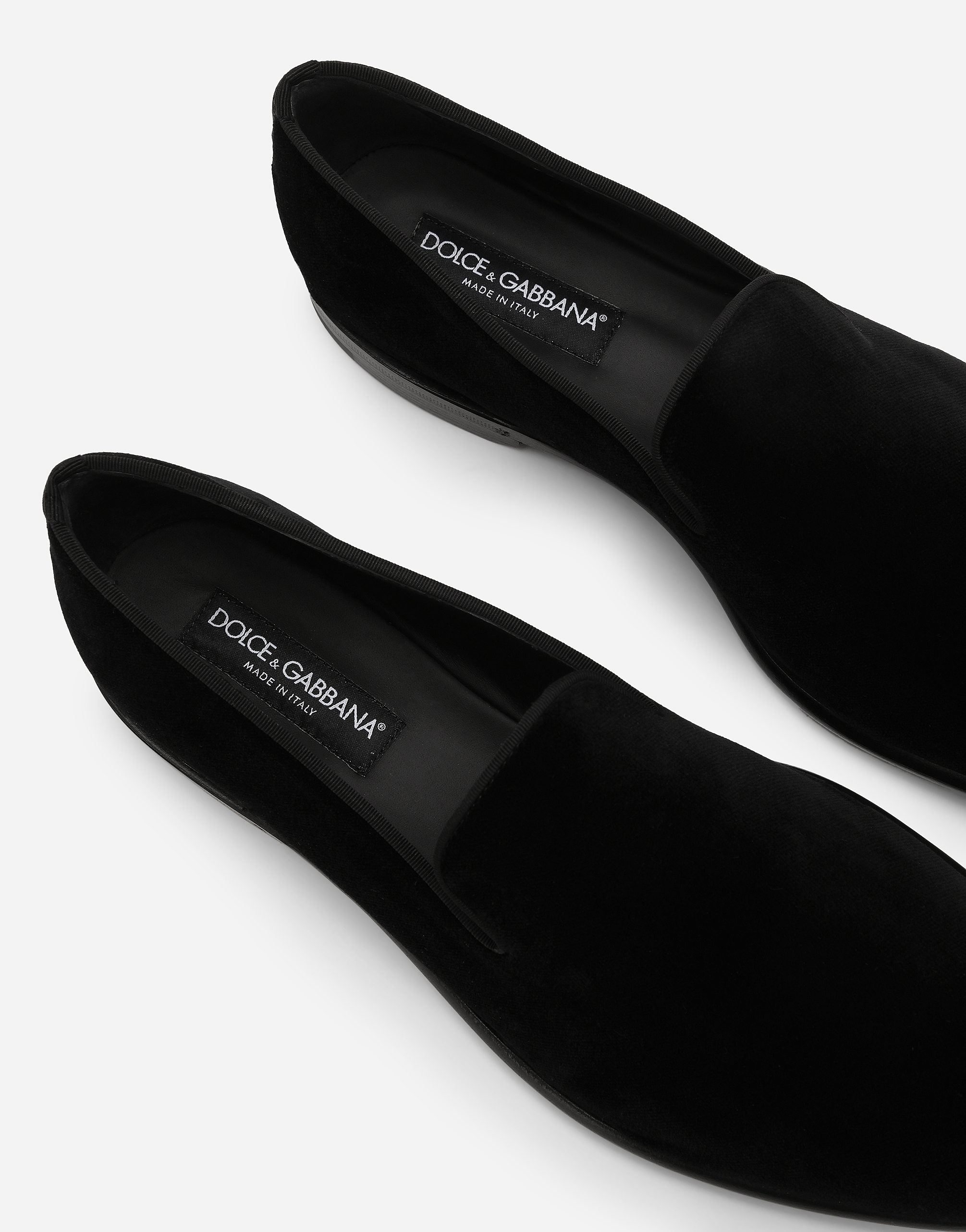 Dolce & Gabbana Black Dg Crown Embroidery Loafers Slip On Shoes