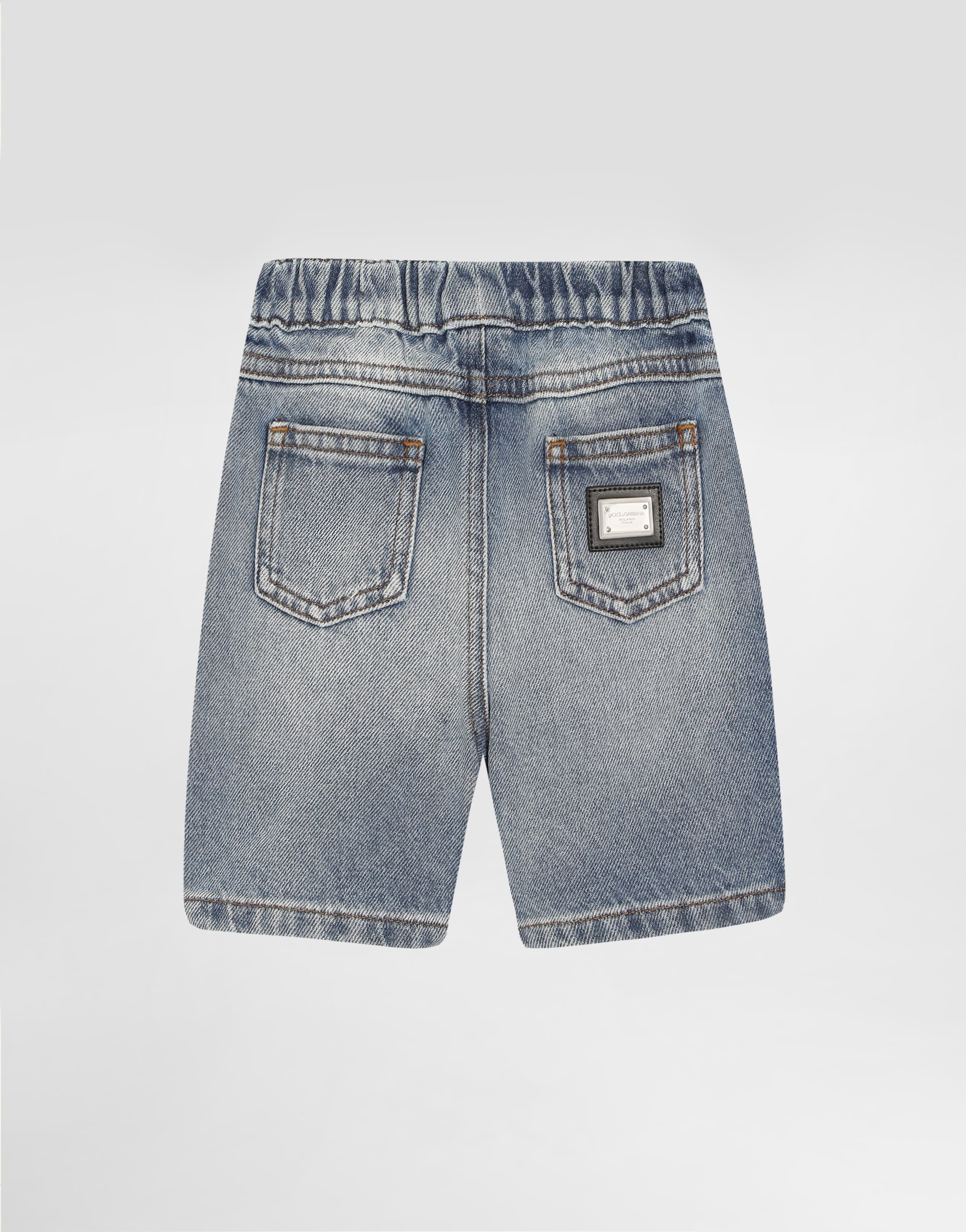  Dolce & Gabbana Denim Bermuda Shorts With Salt&pepper Wash - Mann Hosen Und Shorts Mehrfarbig 18/24 Months 