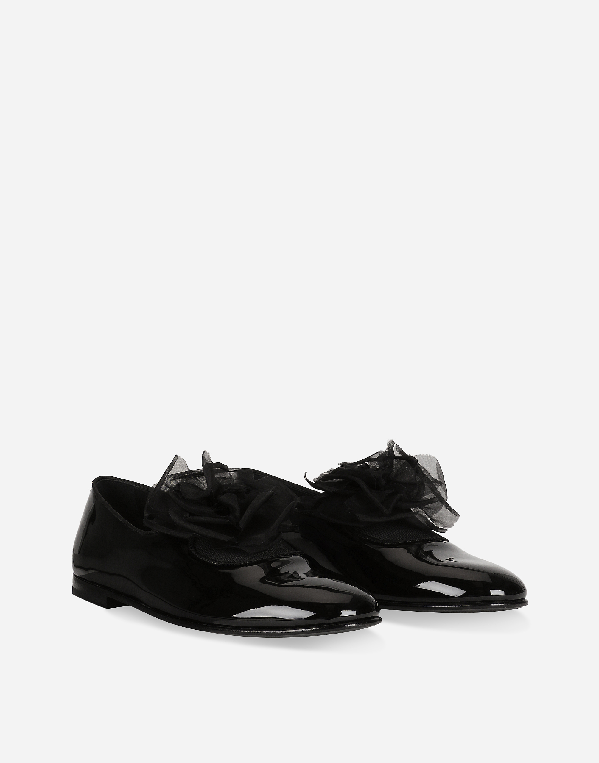 Dolce & Gabbana Slipper Mit Blumenapplikation In Black