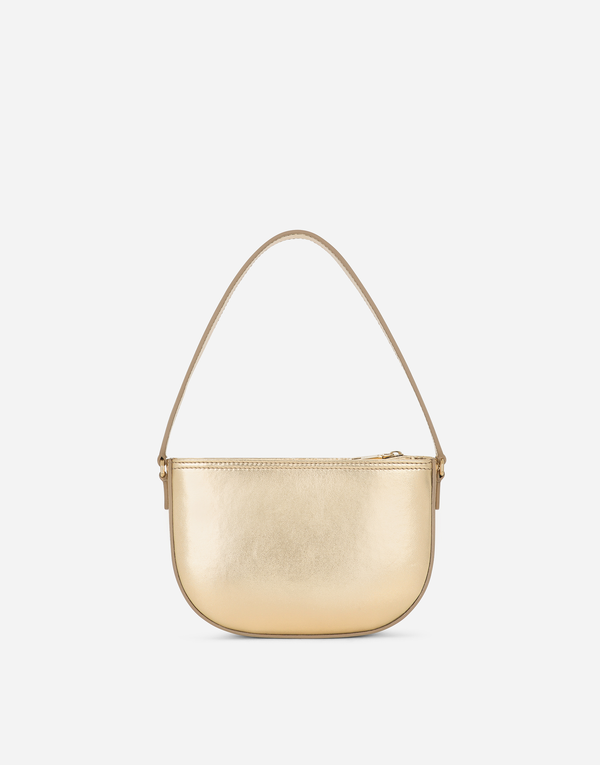 Shop Dolce & Gabbana Foiled Nappa Leather Dg Girlie Handbag In Gold