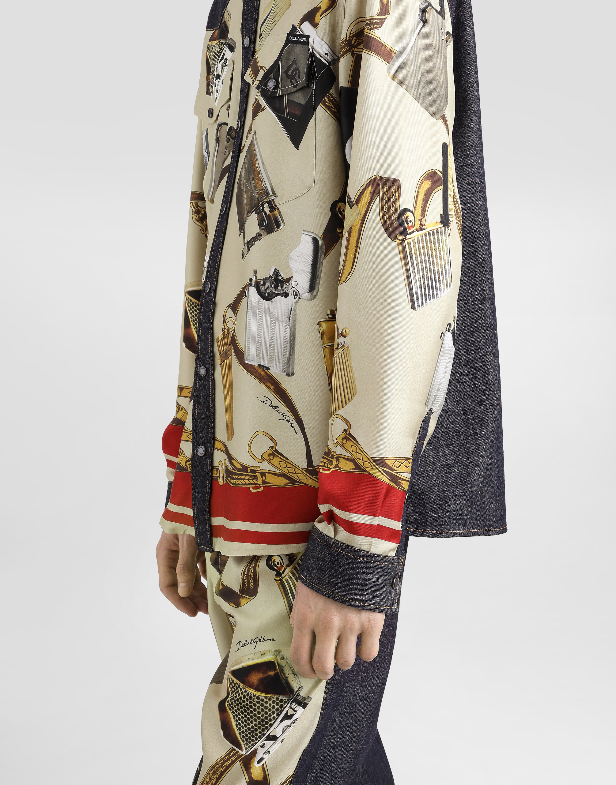 Dolce & Gabbana Graphic-print Shirt In Multicolor
