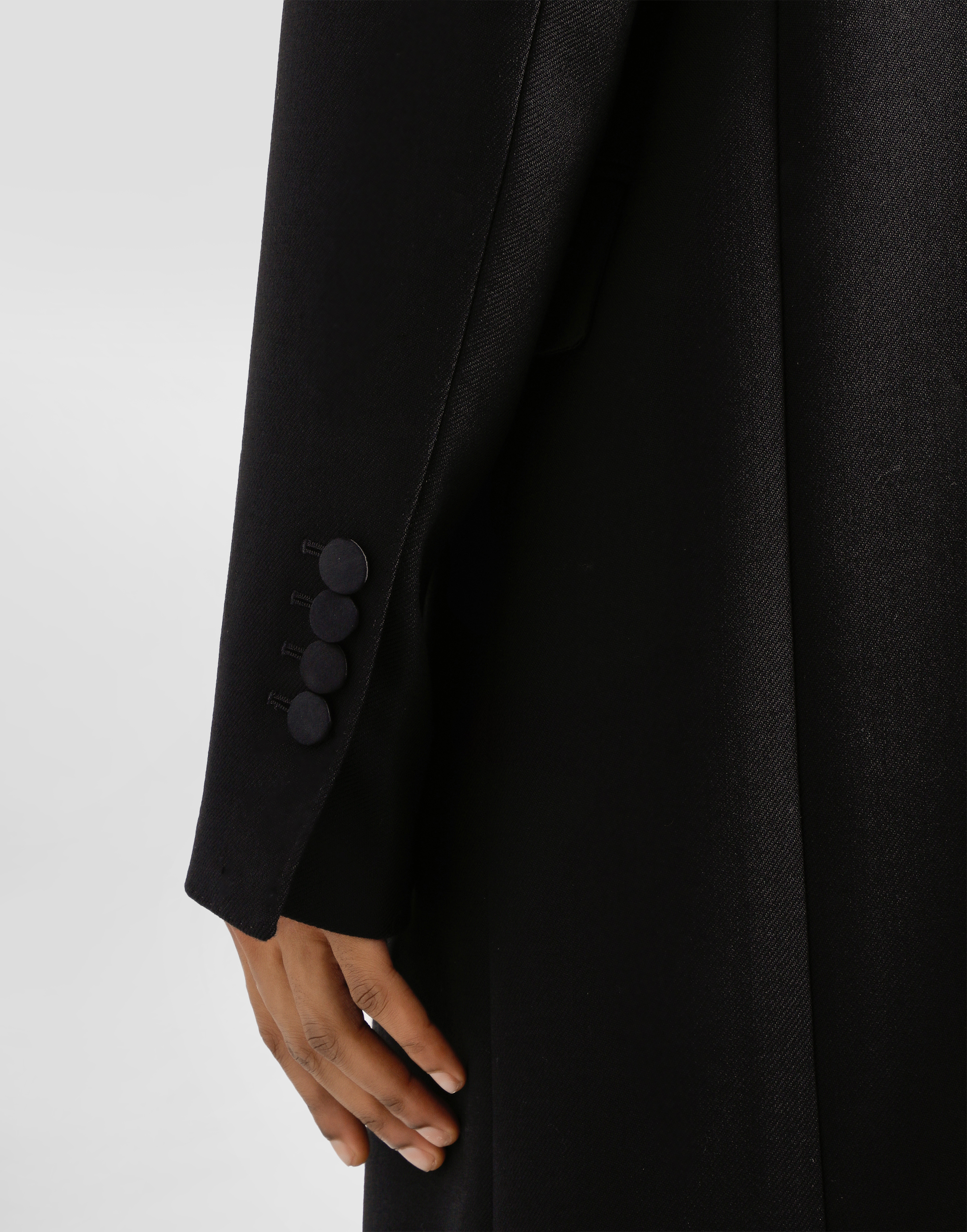 Dolce & Gabbana Unlined Double-breasted Coat In Black