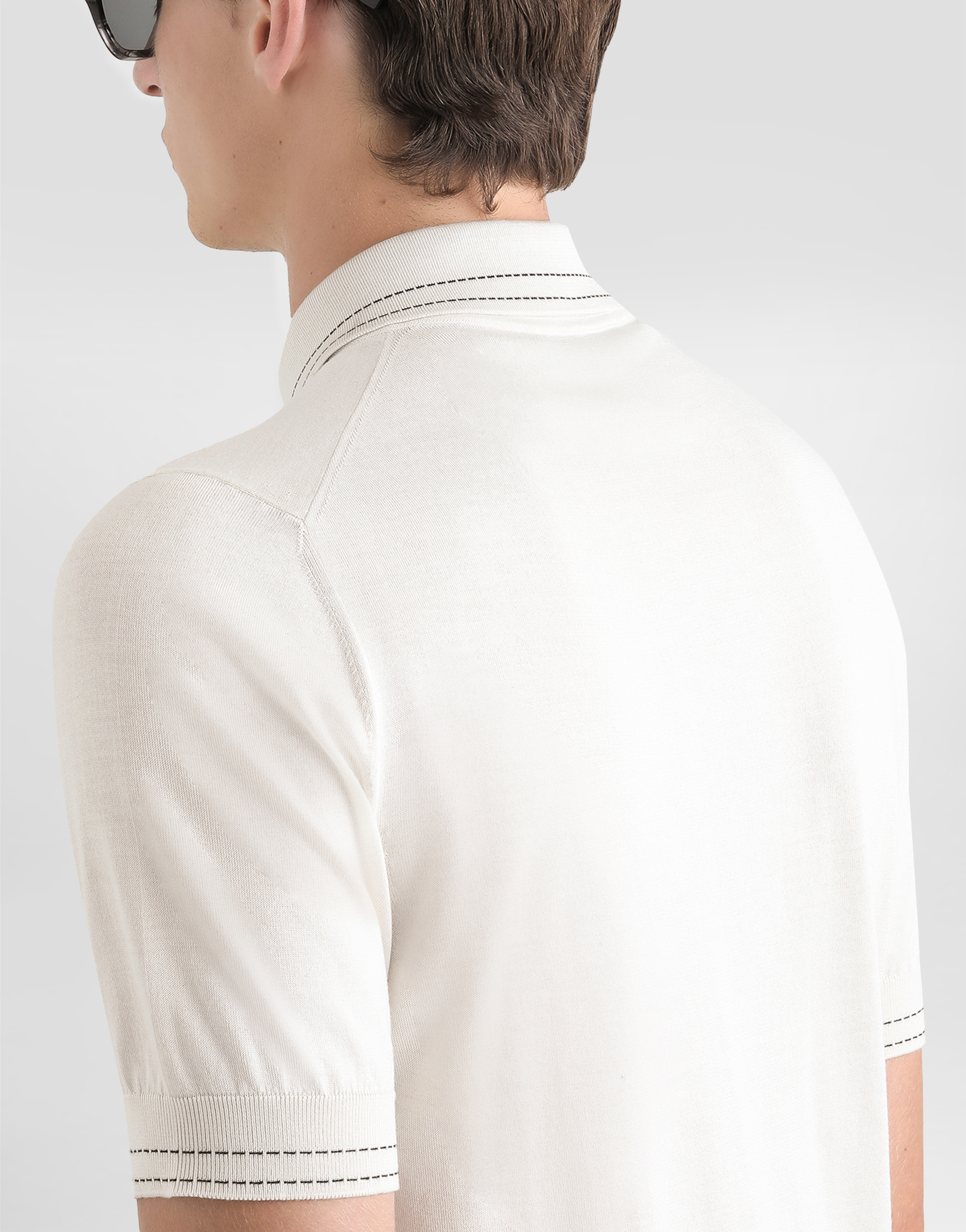 Silk polo shirt