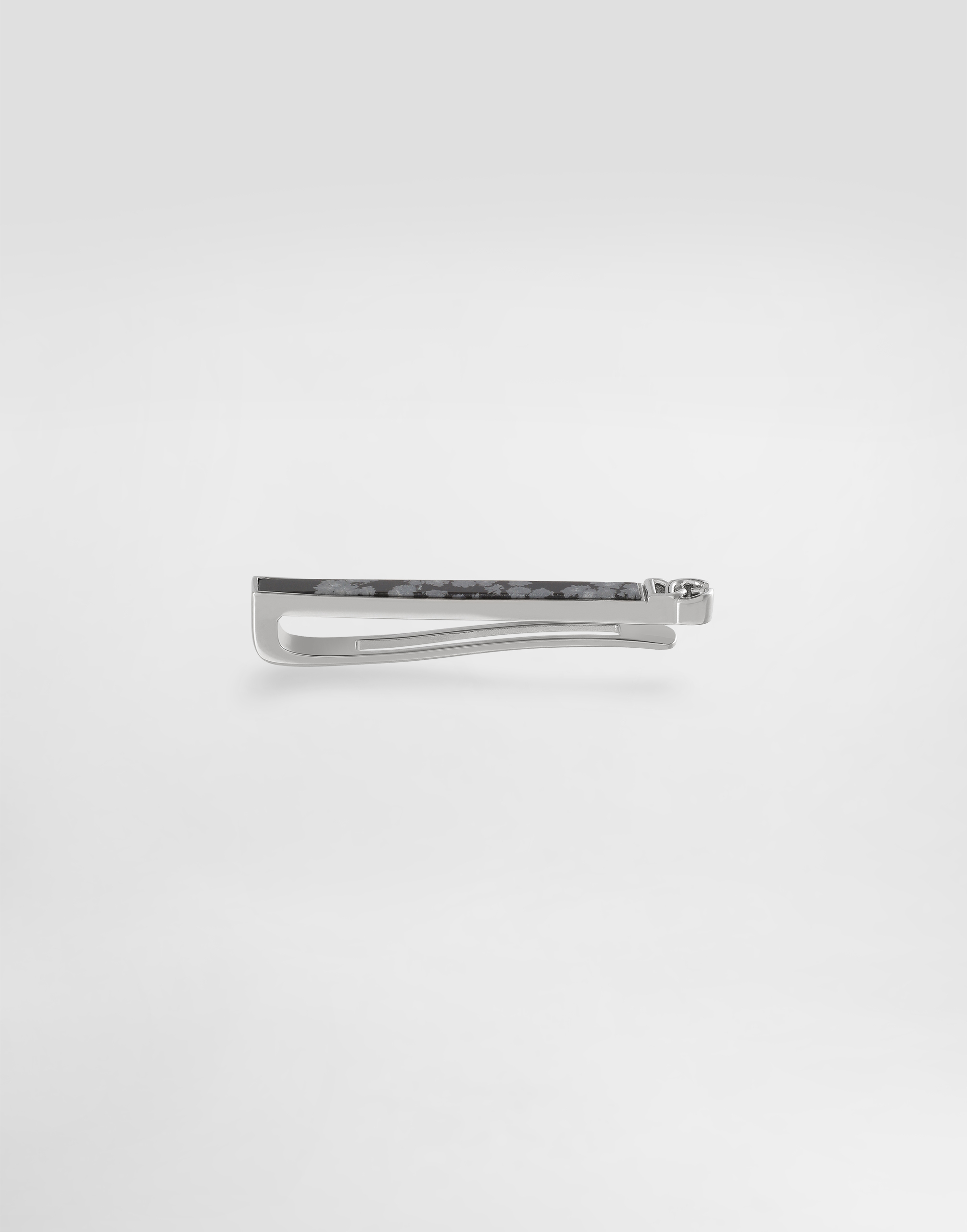 Tie clip with stone
