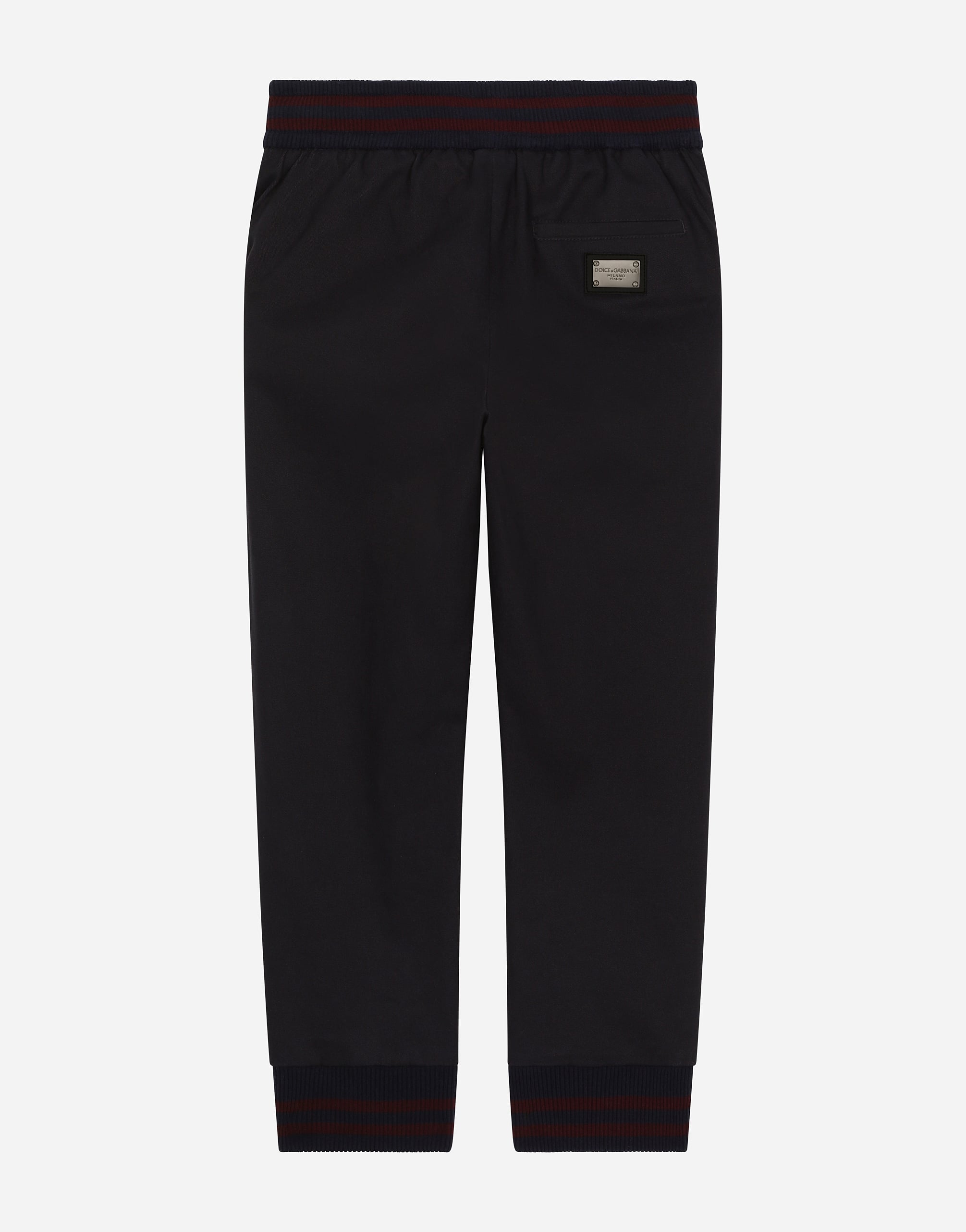  Dolce & Gabbana Pantalón De Chándal De Dril Con Placa Con Logotipo - Hombre Pantalones Y Shorts Azul 2 Years 