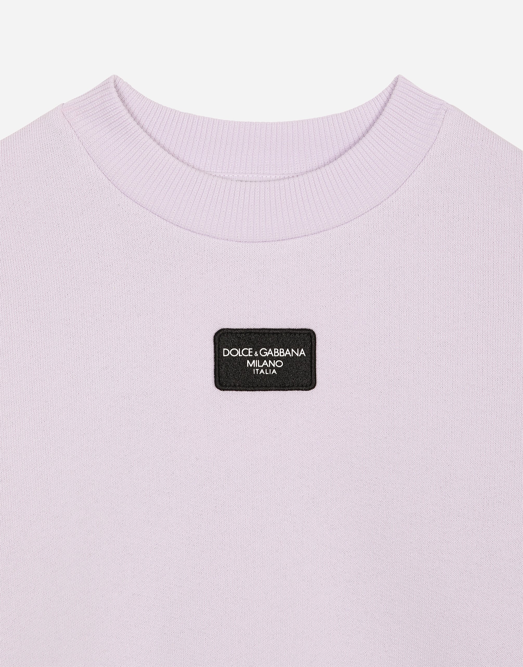 Dolce & Gabbana Felpa Giroc.man.lung In Lilac