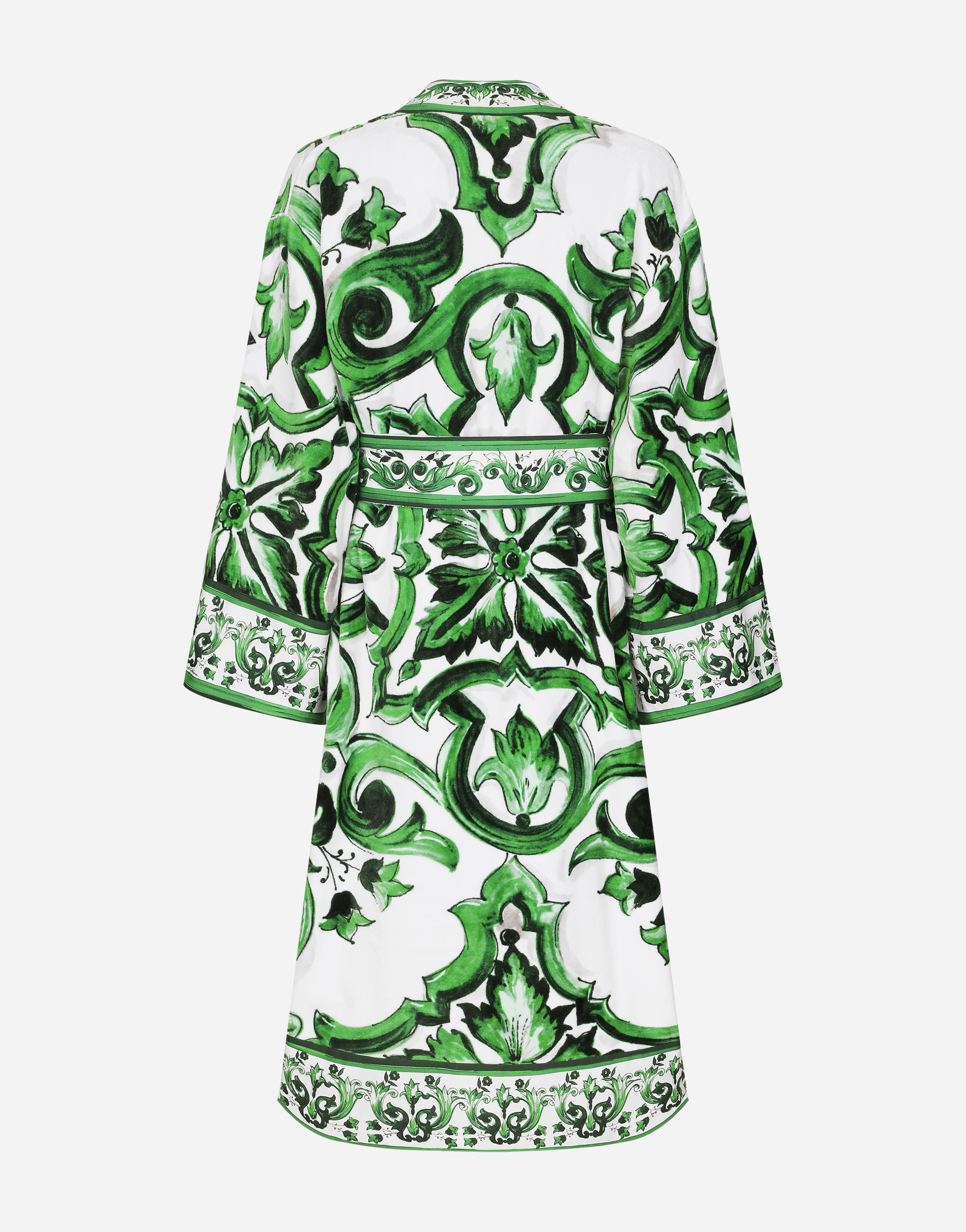 Dolce & Gabbana Patterned Intarsia-knit Bath Robe In マルチカラー
