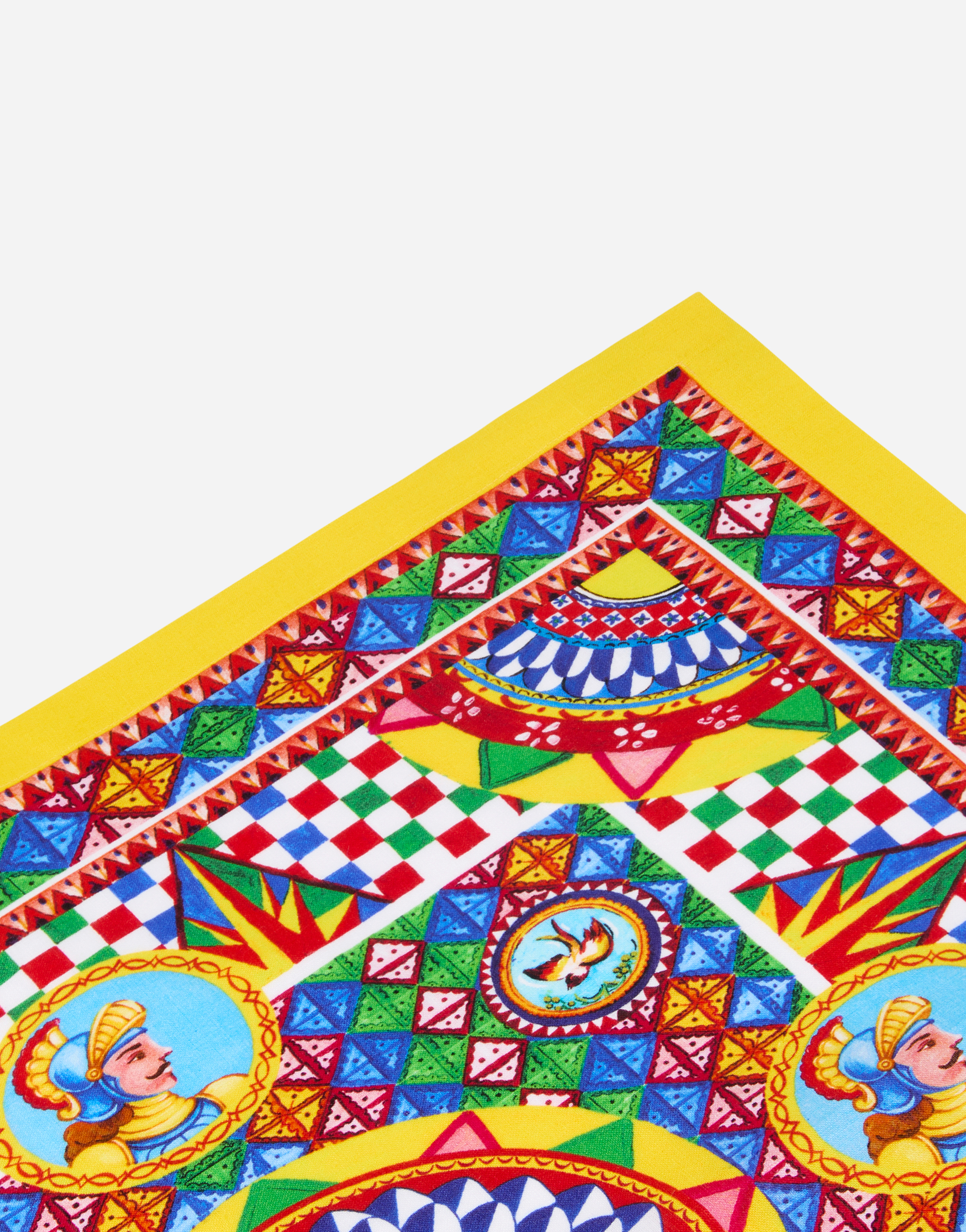 Dolce & Gabbana Set Of 2 Linen Napkins In Multicolor