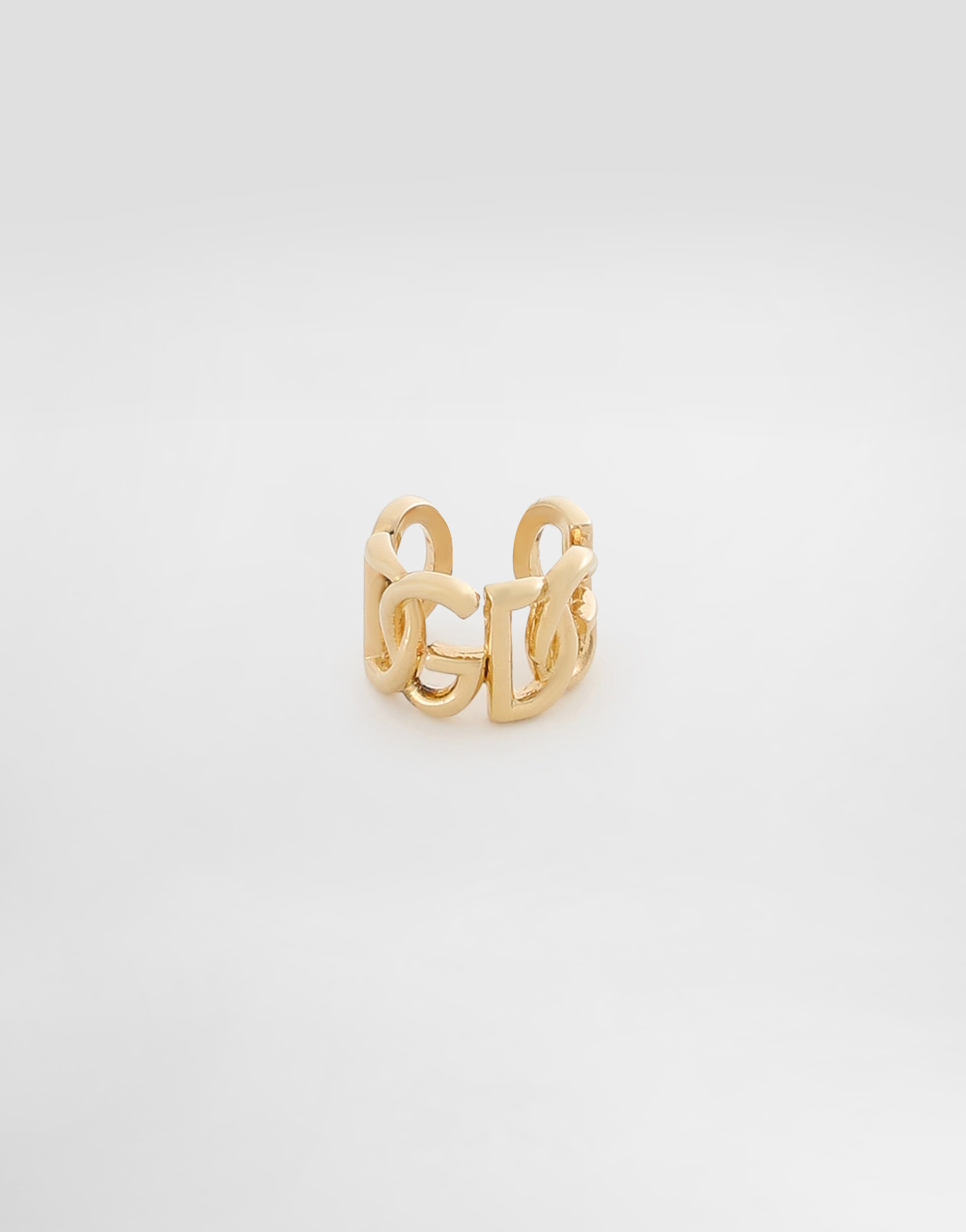 Dolce & Gabbana Ear Cuff Earrings With Dg Logo - Woman Bijoux Gold Metal Onesize
