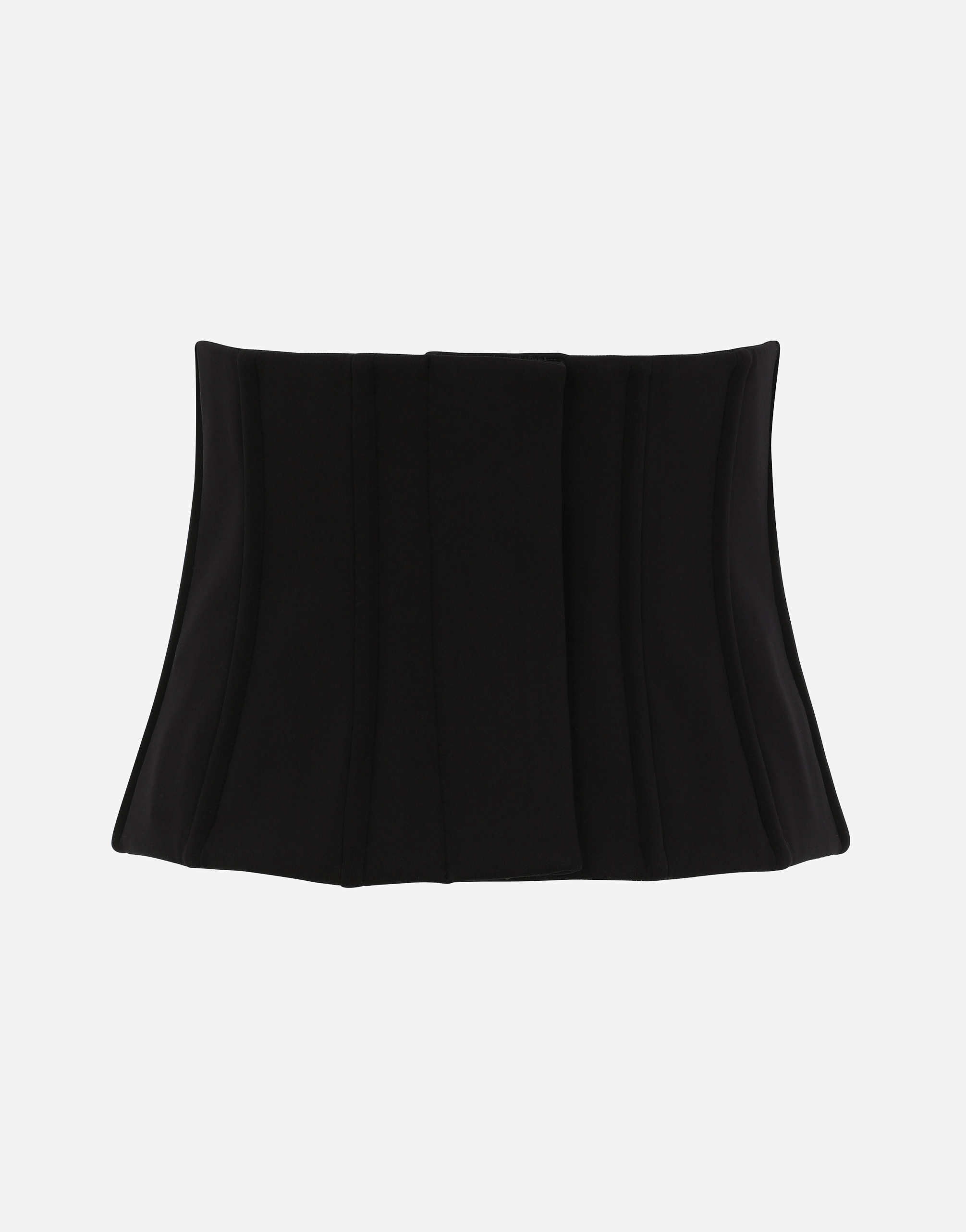 Shop Dolce & Gabbana Technical Jersey Corset Belt With Dg Tag In Black