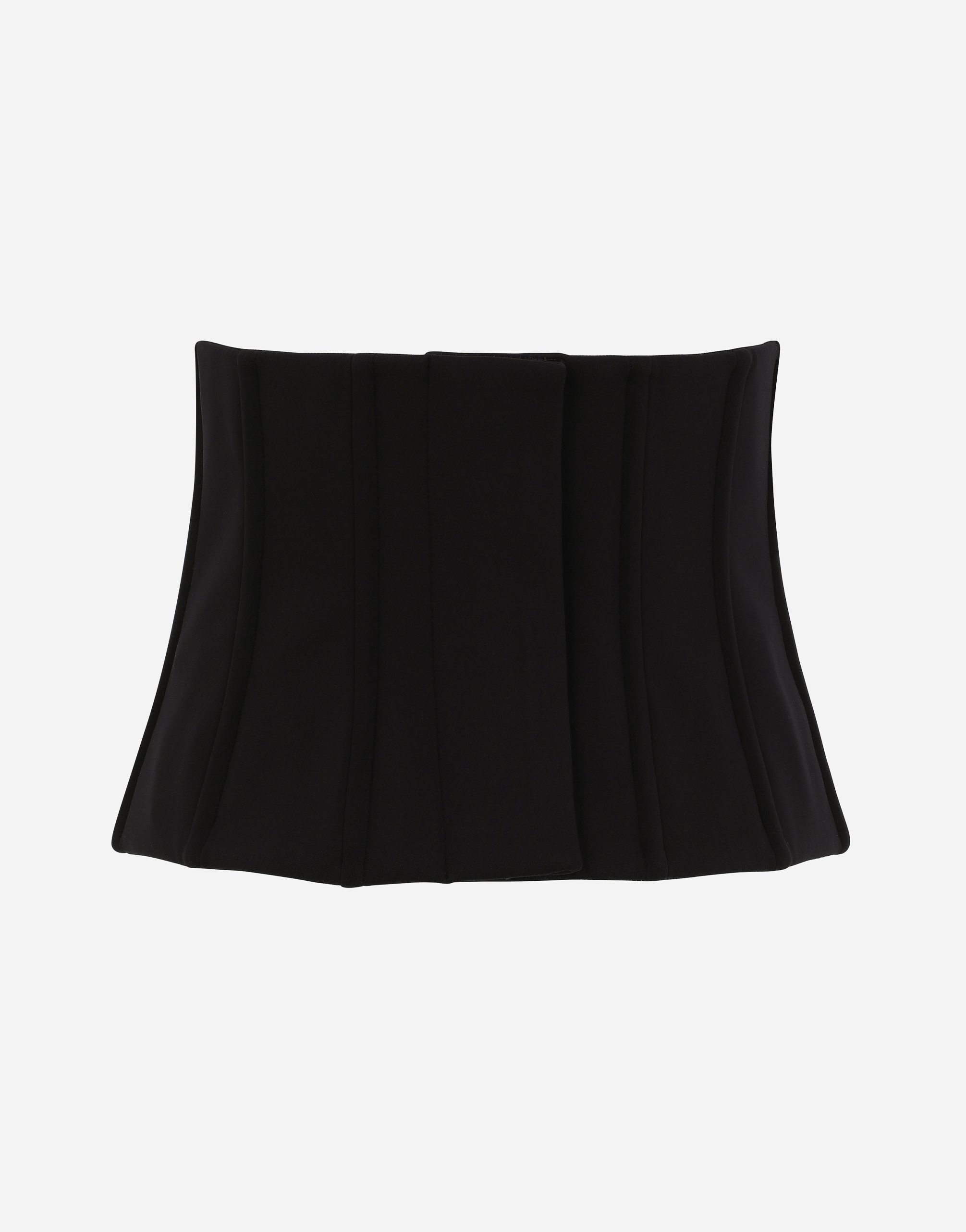 Dolce & Gabbana Technical Jersey Corset Belt With Dg Tag In Black