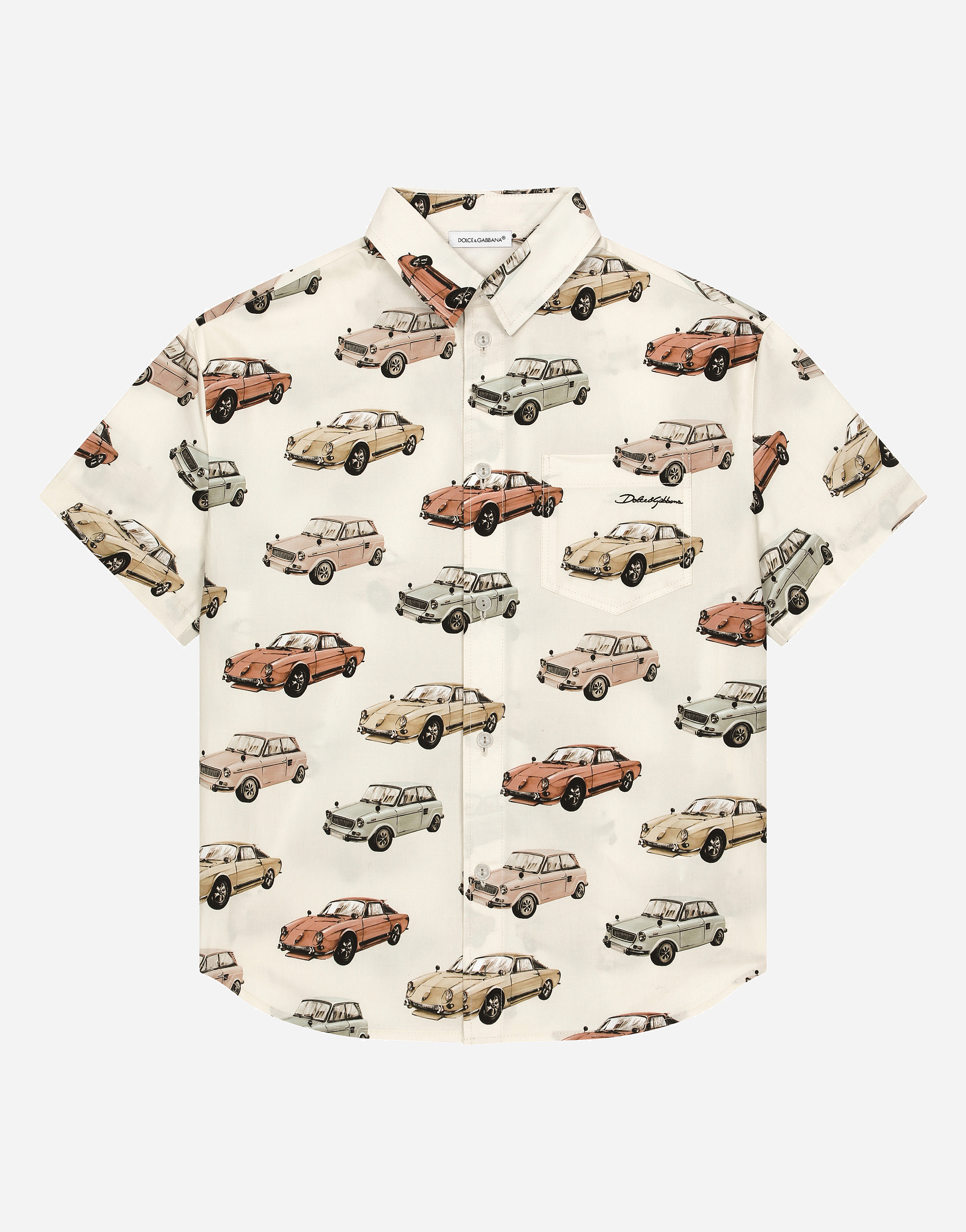 Printed poplin shirt