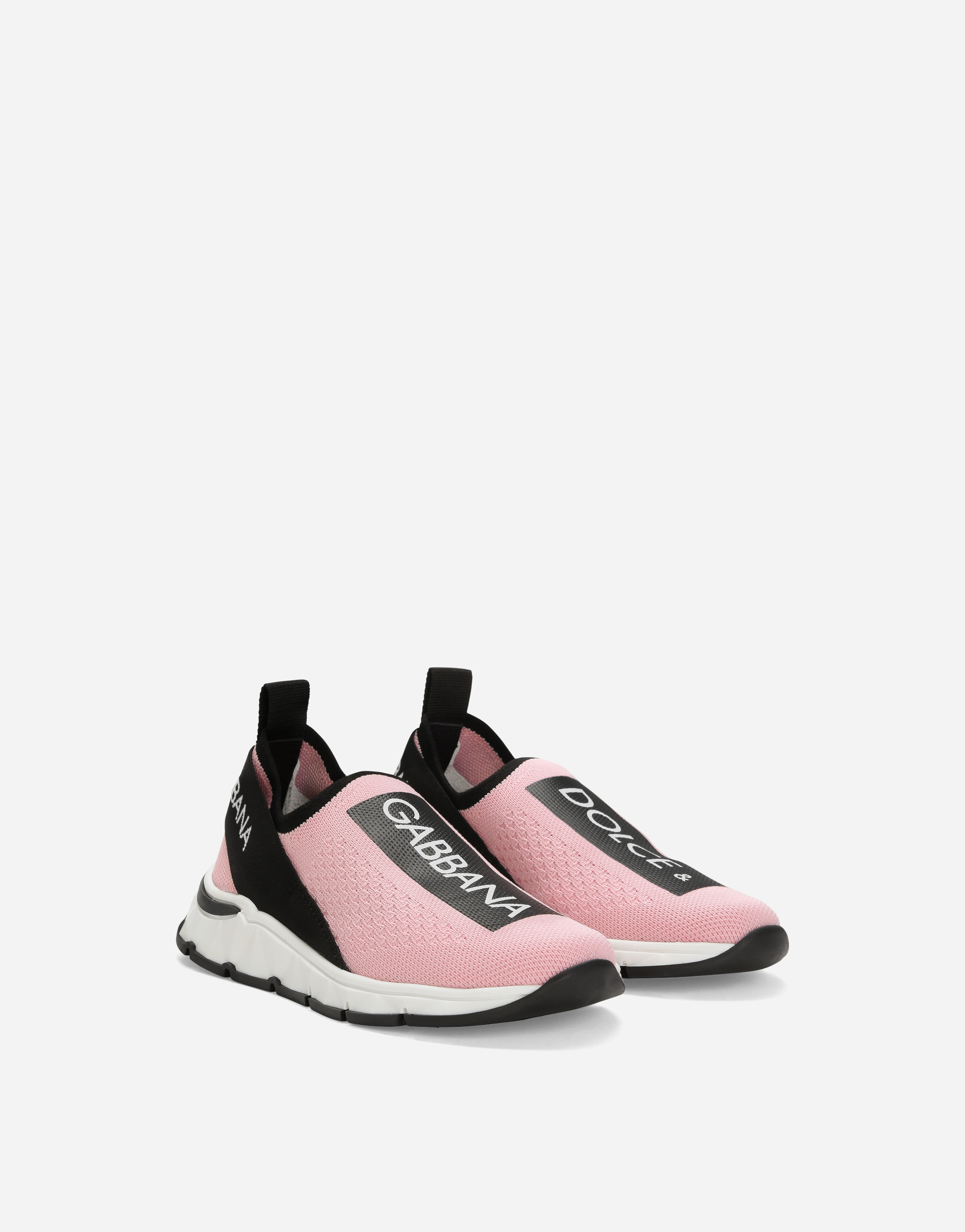  Dolce & Gabbana Sneakers Sorrento 2.0 En Fine Maille Stretch - Homme Chaussures (27-40) Rose Tissu 28 