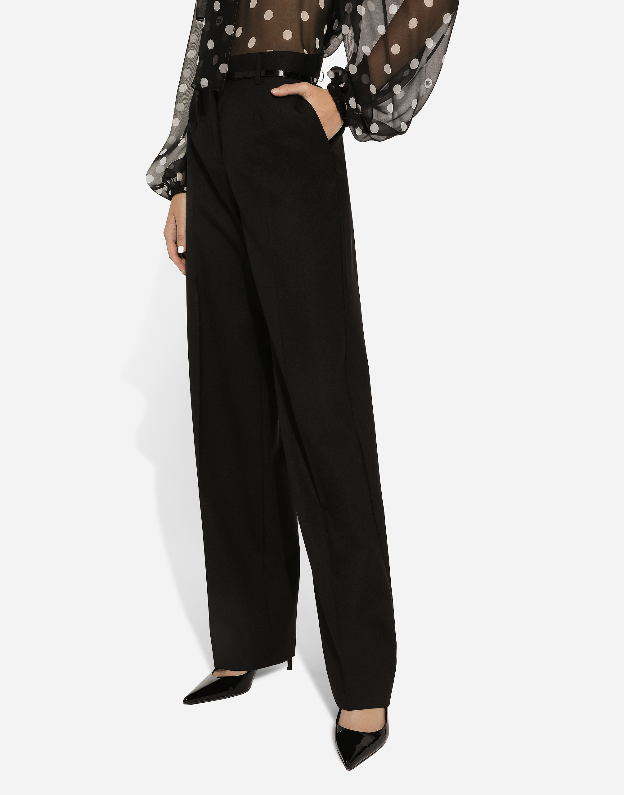 Dolce & Gabbana Casual Pants With Belt Loops In ブラック