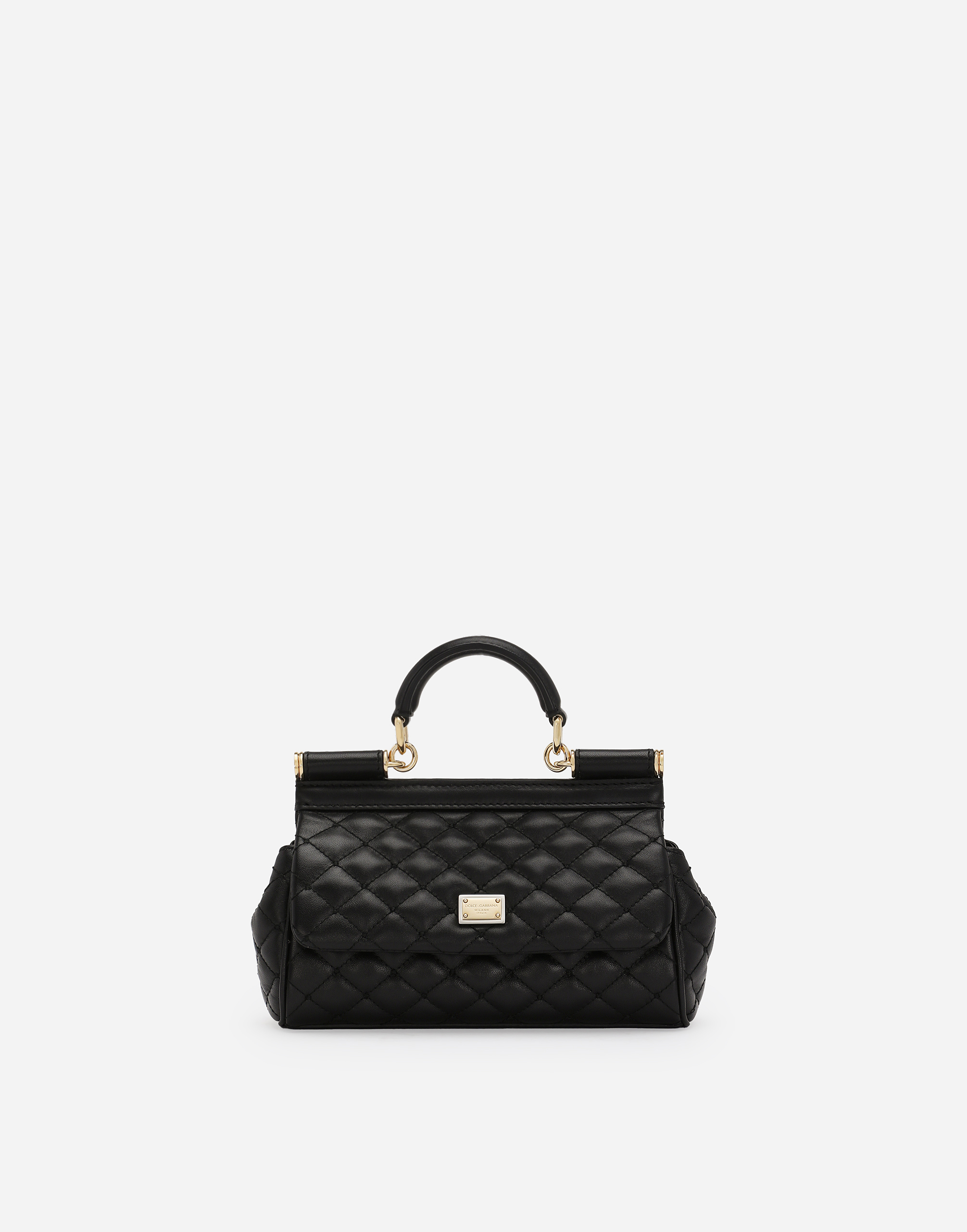 Dolce & Gabbana Small Sicily Handbag - Woman Handbags Black Leather Onesize