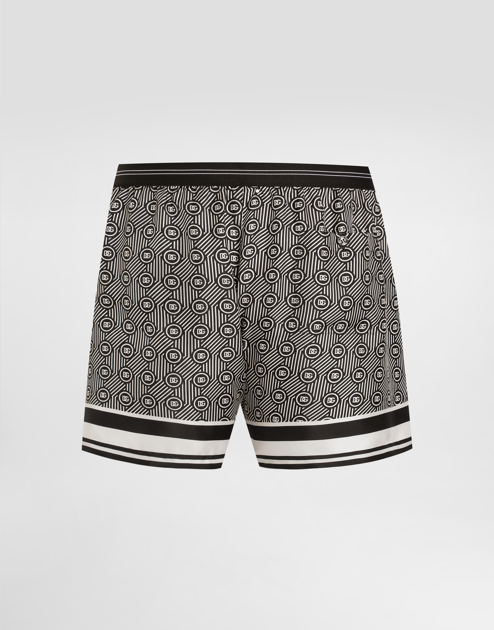Dolce & Gabbana Logo-jacquard Patterned Boxers In Multi